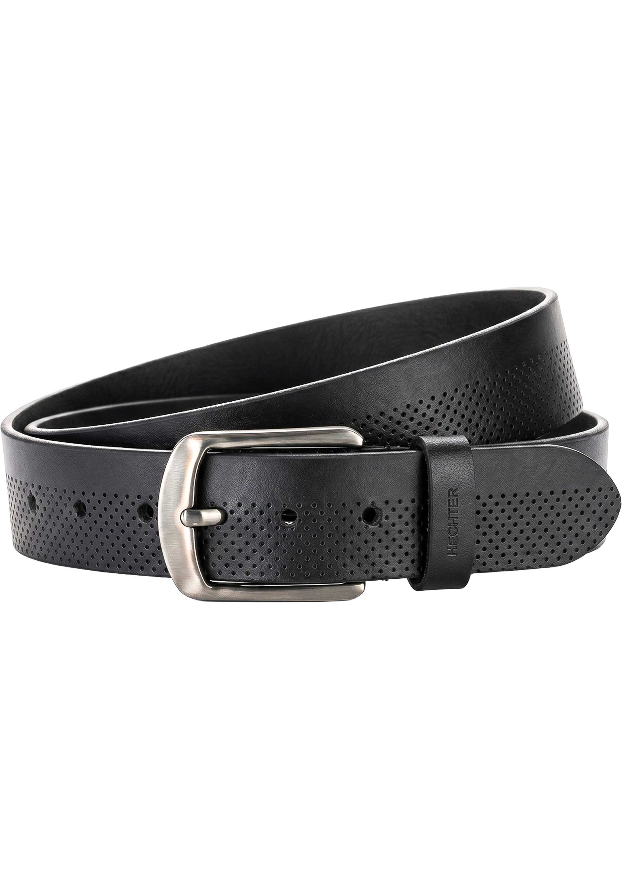 HECHTER leren heren riem, zwart