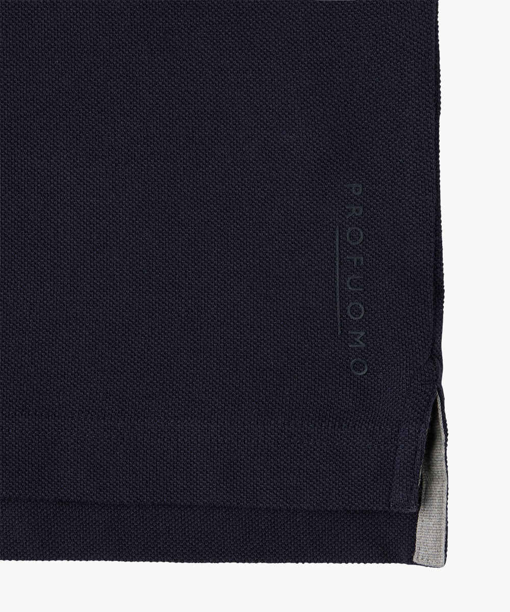Profuomo slim fit heren polo, navy blauw