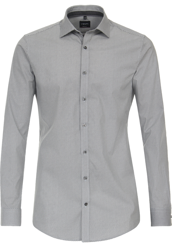 VENTI body fit overhemd, mouwlengte 72 cm, popeline, zwart VENTI body fit overhemd, mouwlengte 72 cm, popeline, zwart