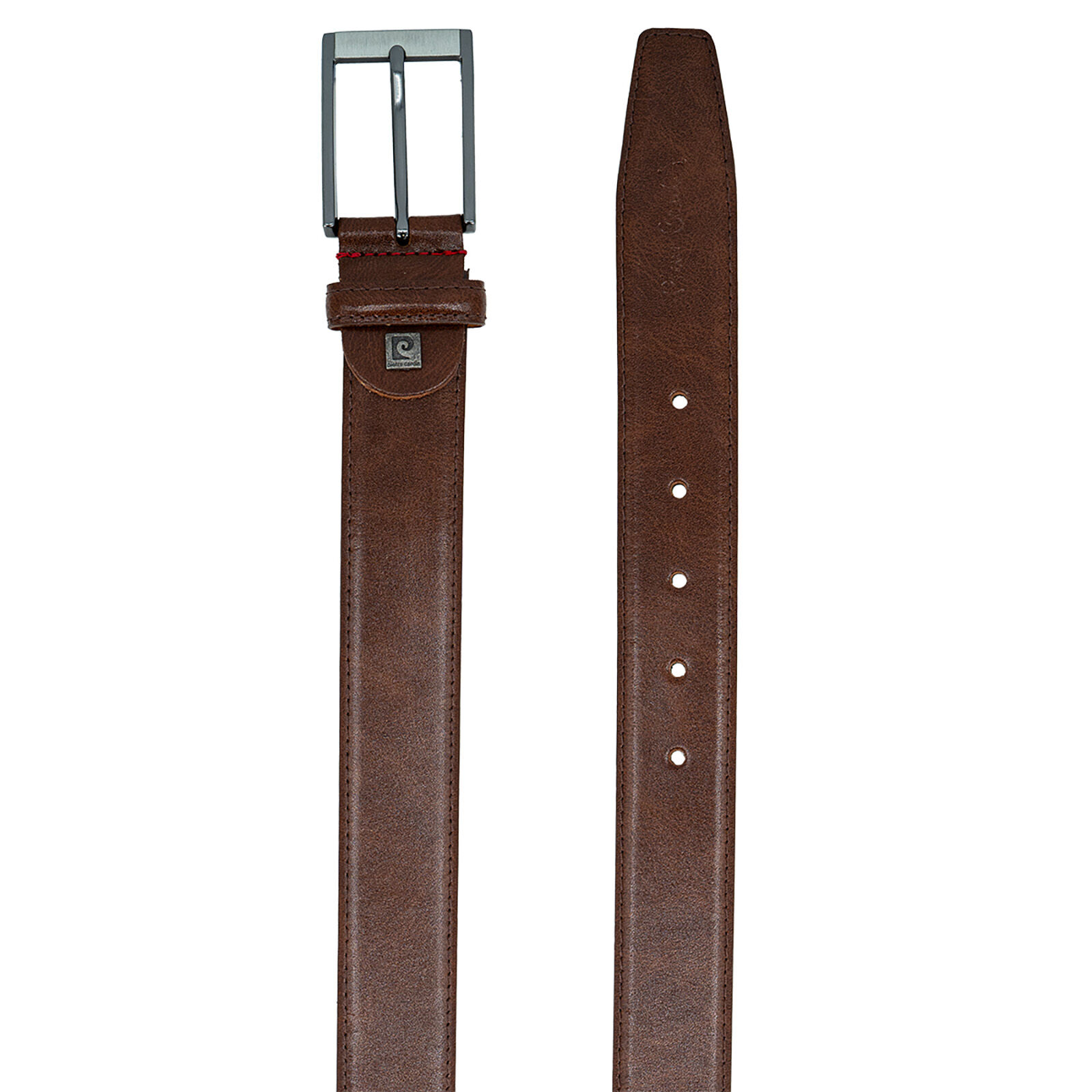 PIERRE CARDIN leren heren riem, mahonie bruin