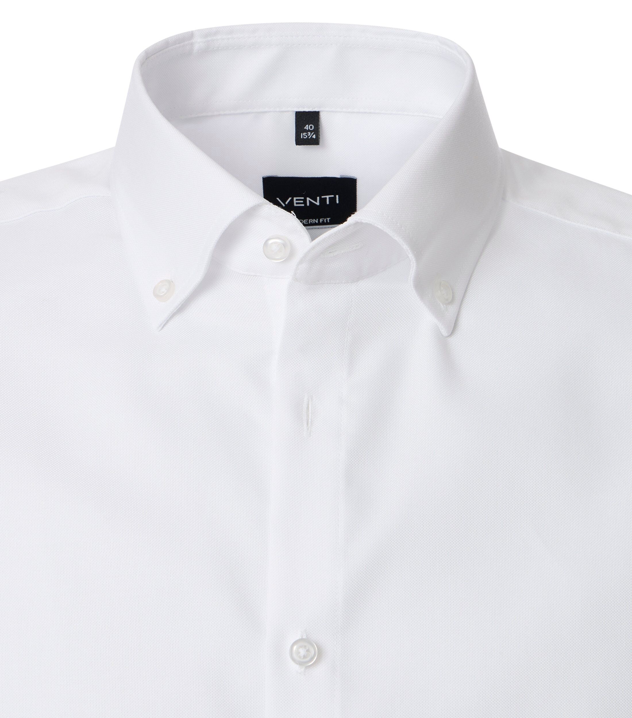 VENTI modern fit overhemd, Oxford, wit - 144321500-000