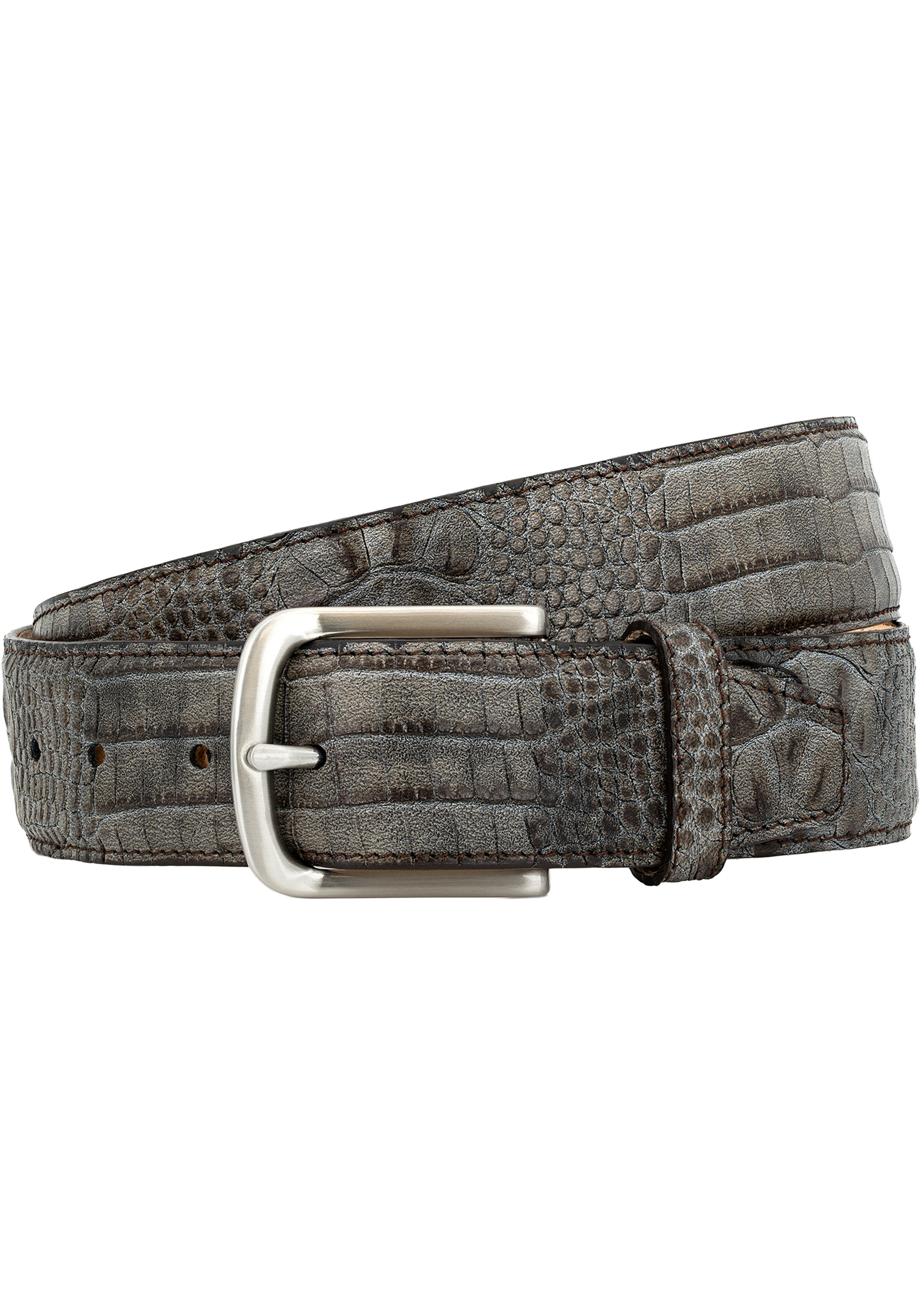LINDENMANN leren heren riem, taupe