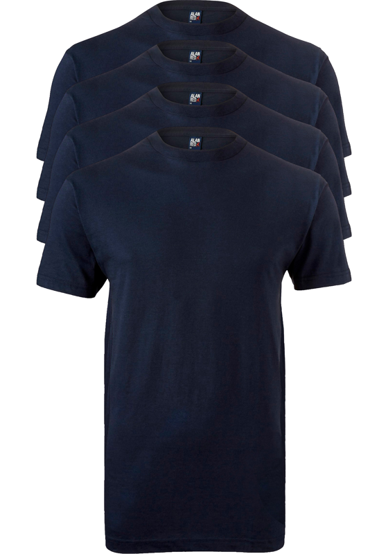 ALAN RED T-shirts Virginia (4-pack), O-hals, blauw ALAN RED T-shirts Virginia (4-pack), O-hals, blauw