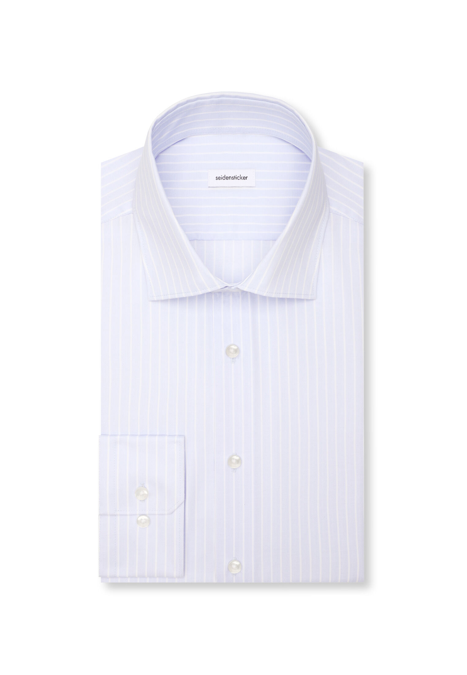 Seidensticker slim fit overhemd, popeline, blauw gestreept