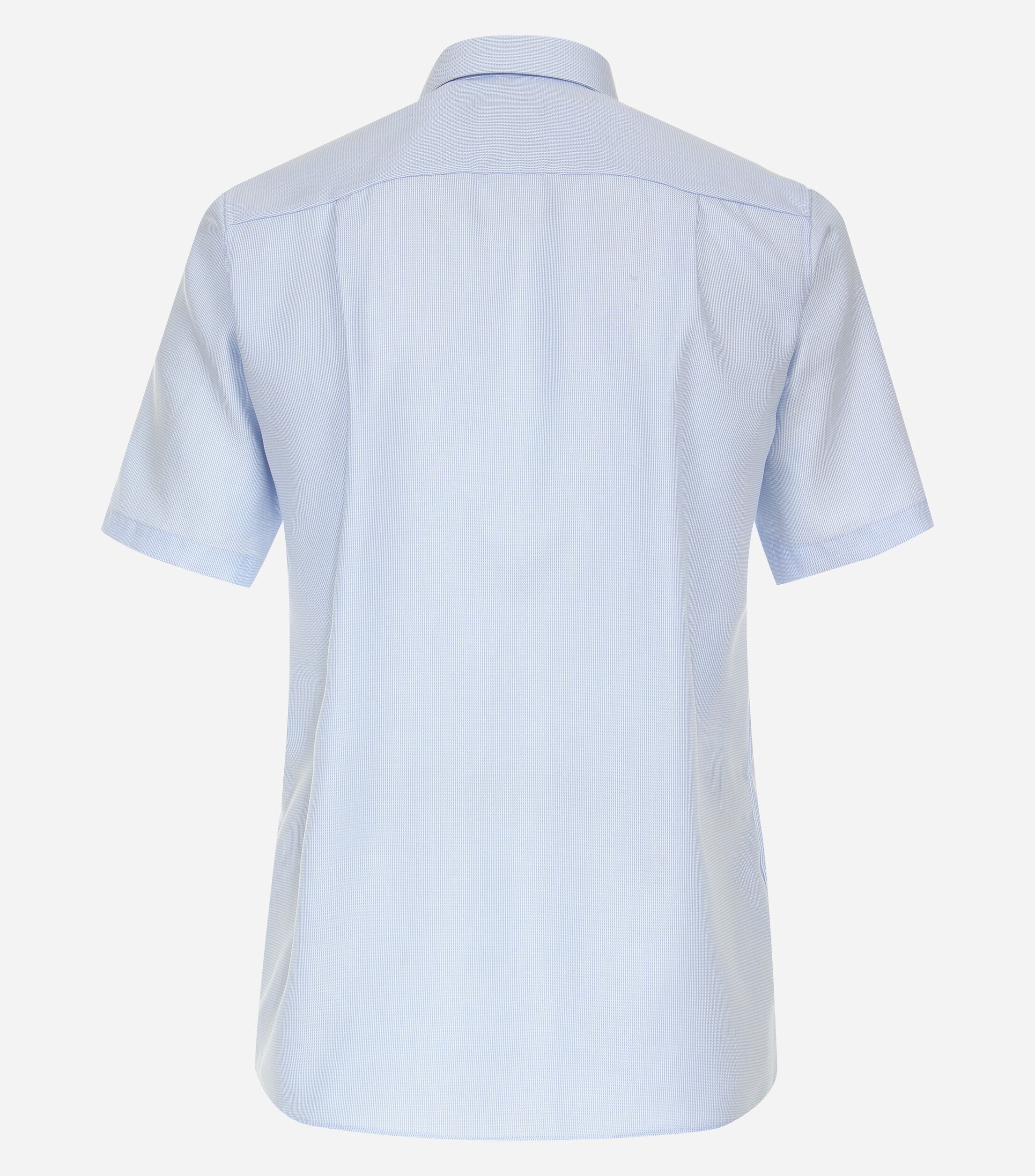 CASA MODA comfort fit overhemd, korte mouw, dobby, blauw