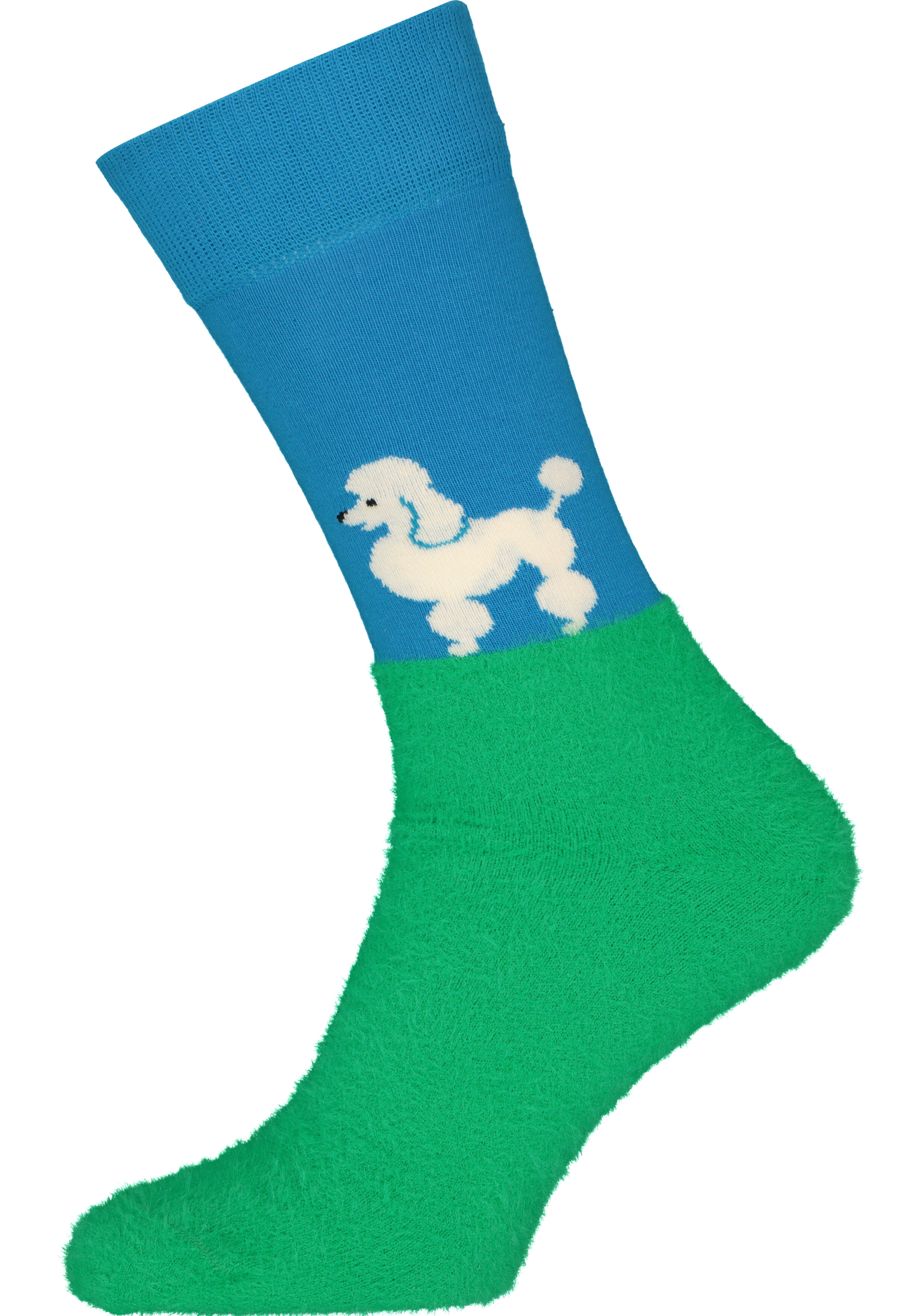 Happy Socks Who Let The Dogs Out Sock, poedels in zwart en wit