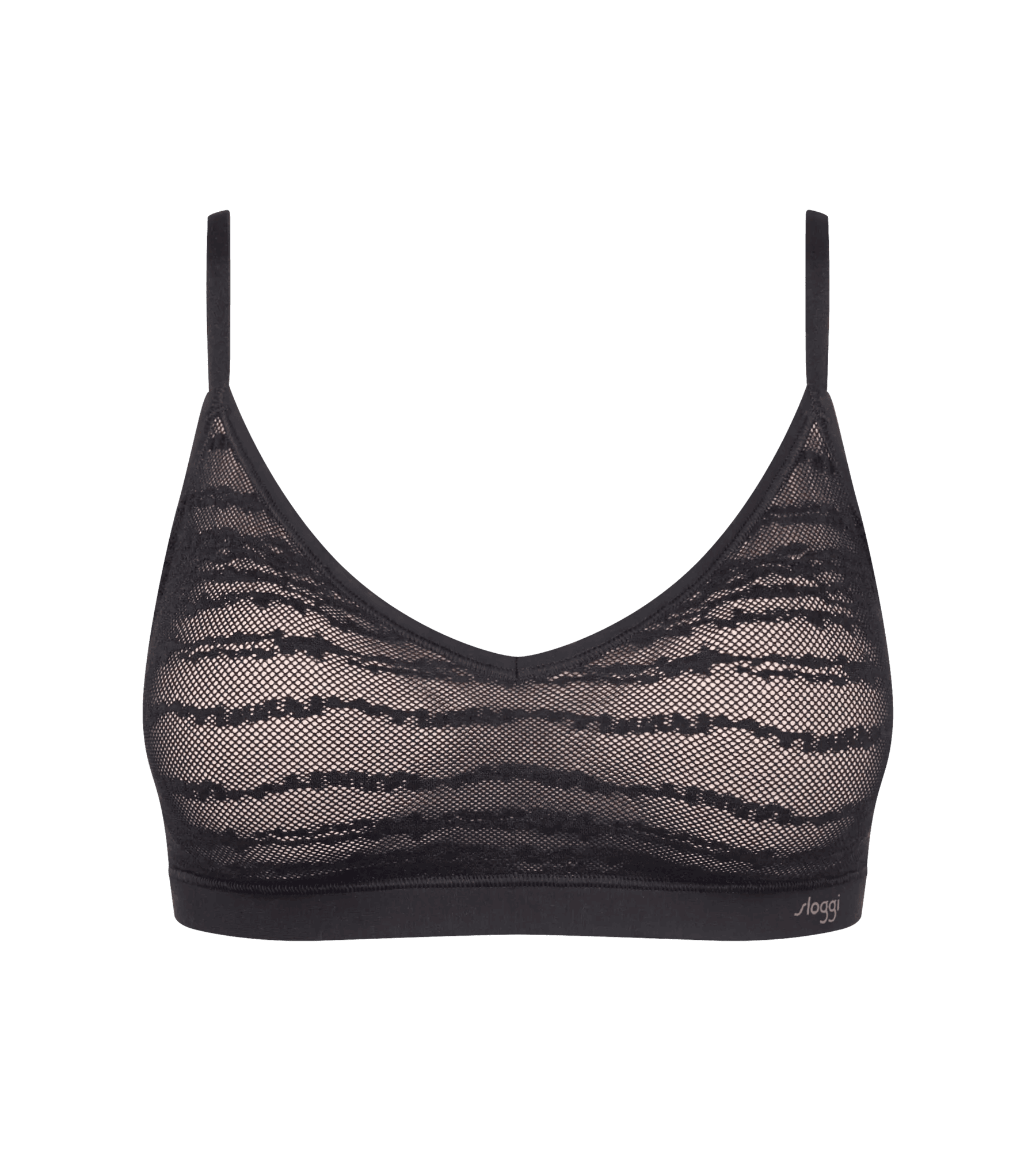 Sloggi Women FREE Evolve PU Lace, bralette, zwart