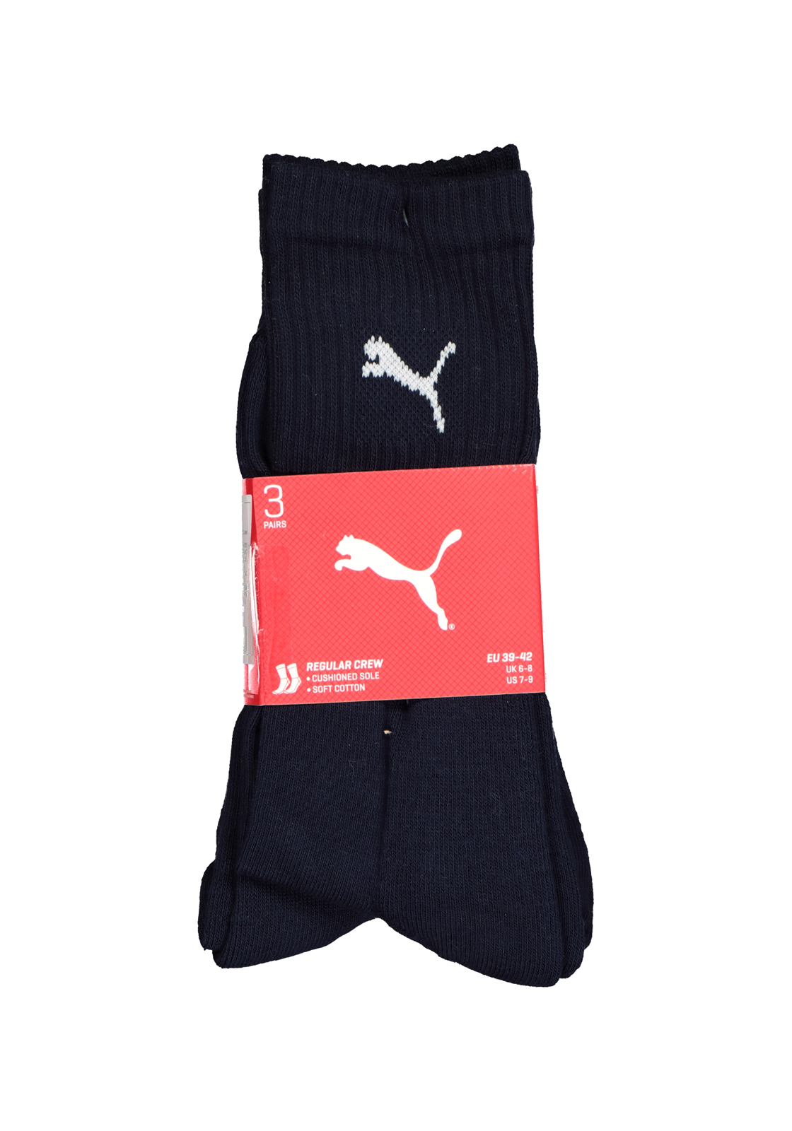 4-8718824620572_puma_sokken_HR Puma Crew Sock (3-pack), donkerblauw