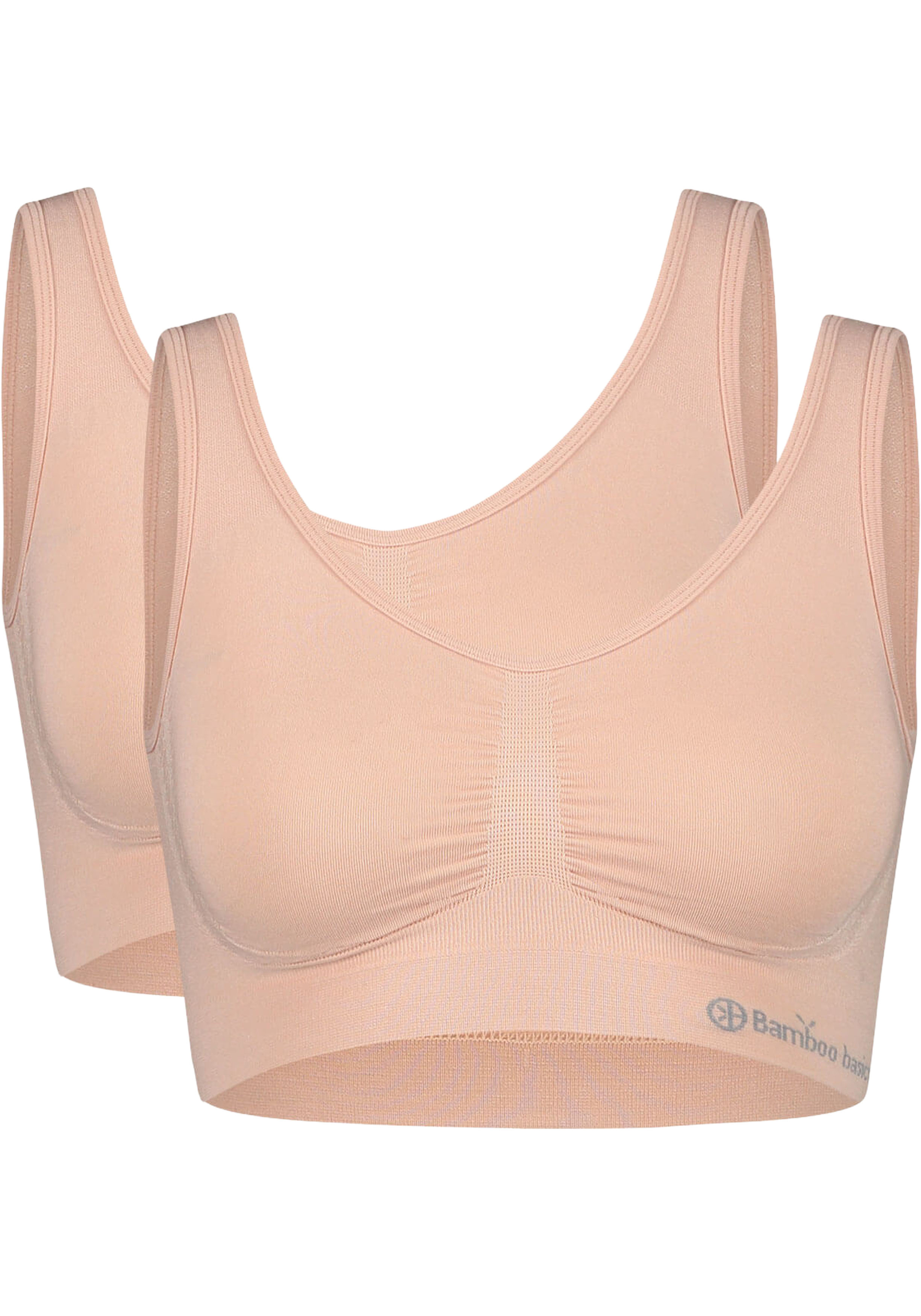 Bamboo Basics Nova seamless bra (2-pack), dames beugelloze BH naadloos, roze