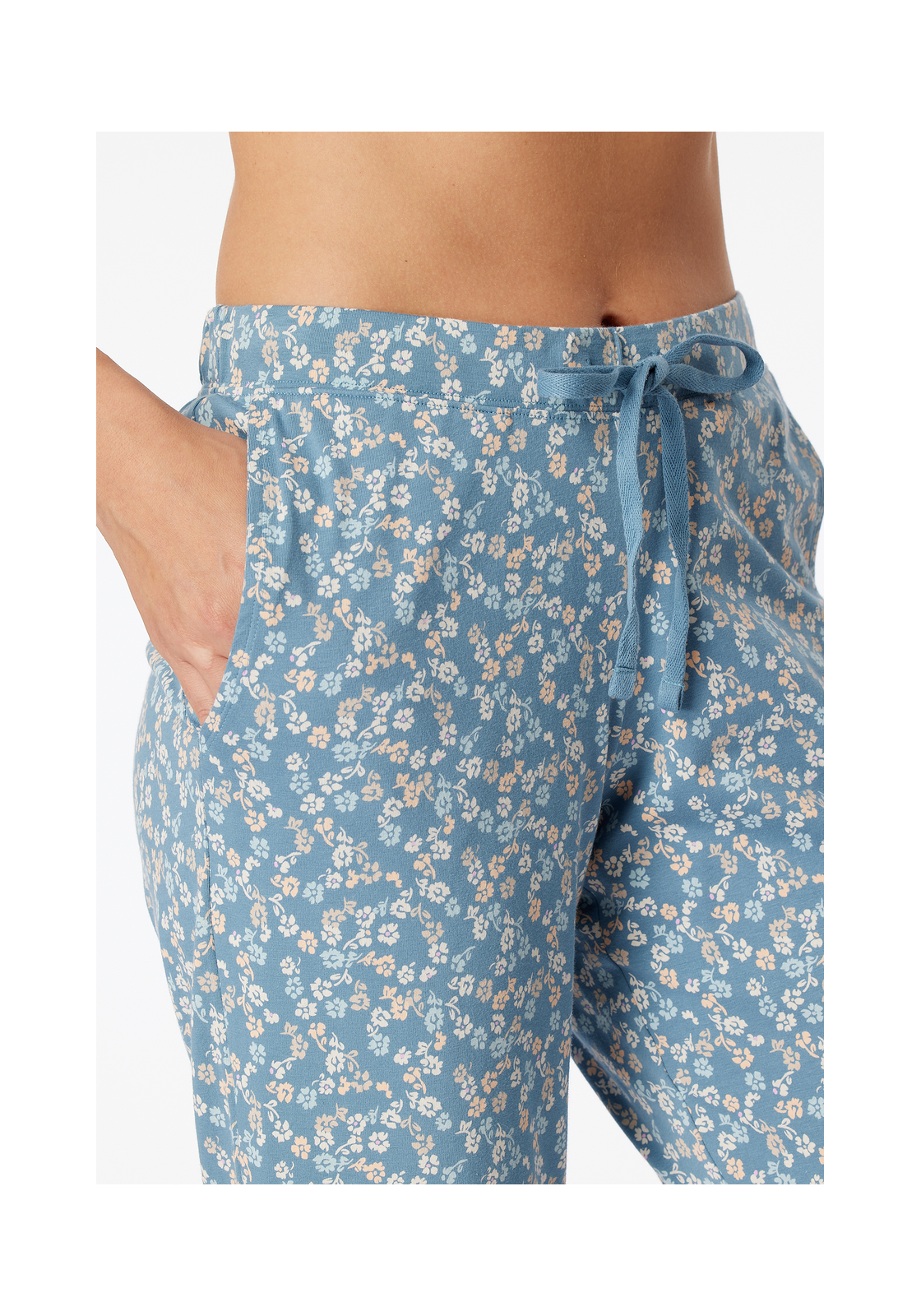 image_5_179270-808_4_1280x1280 SCHIESSER Mix+Relax nachtkleding dames, dames 3/4-broek bloemen blauw-grijs