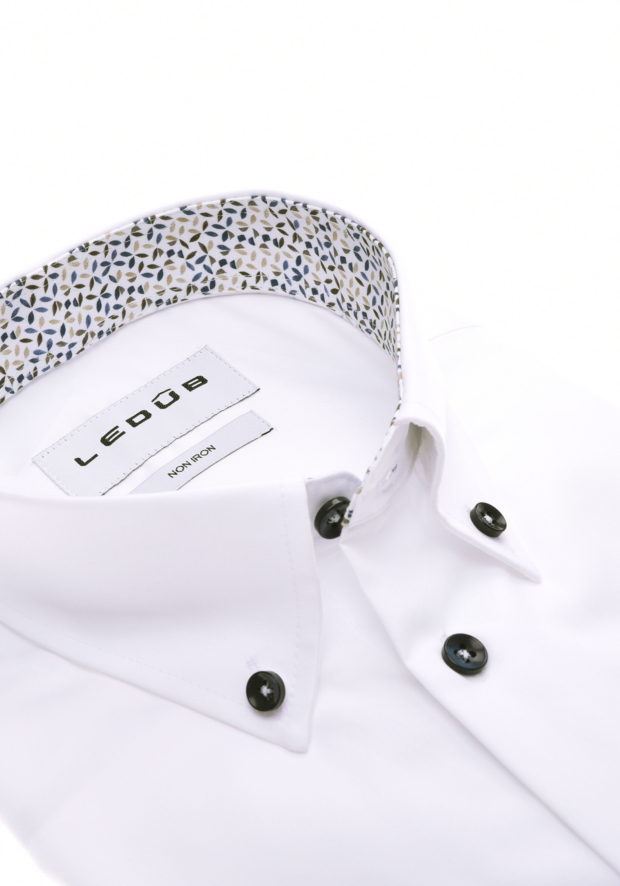 Ledub modern fit overhemd, mouwlengte 72 cm, popeline, wit