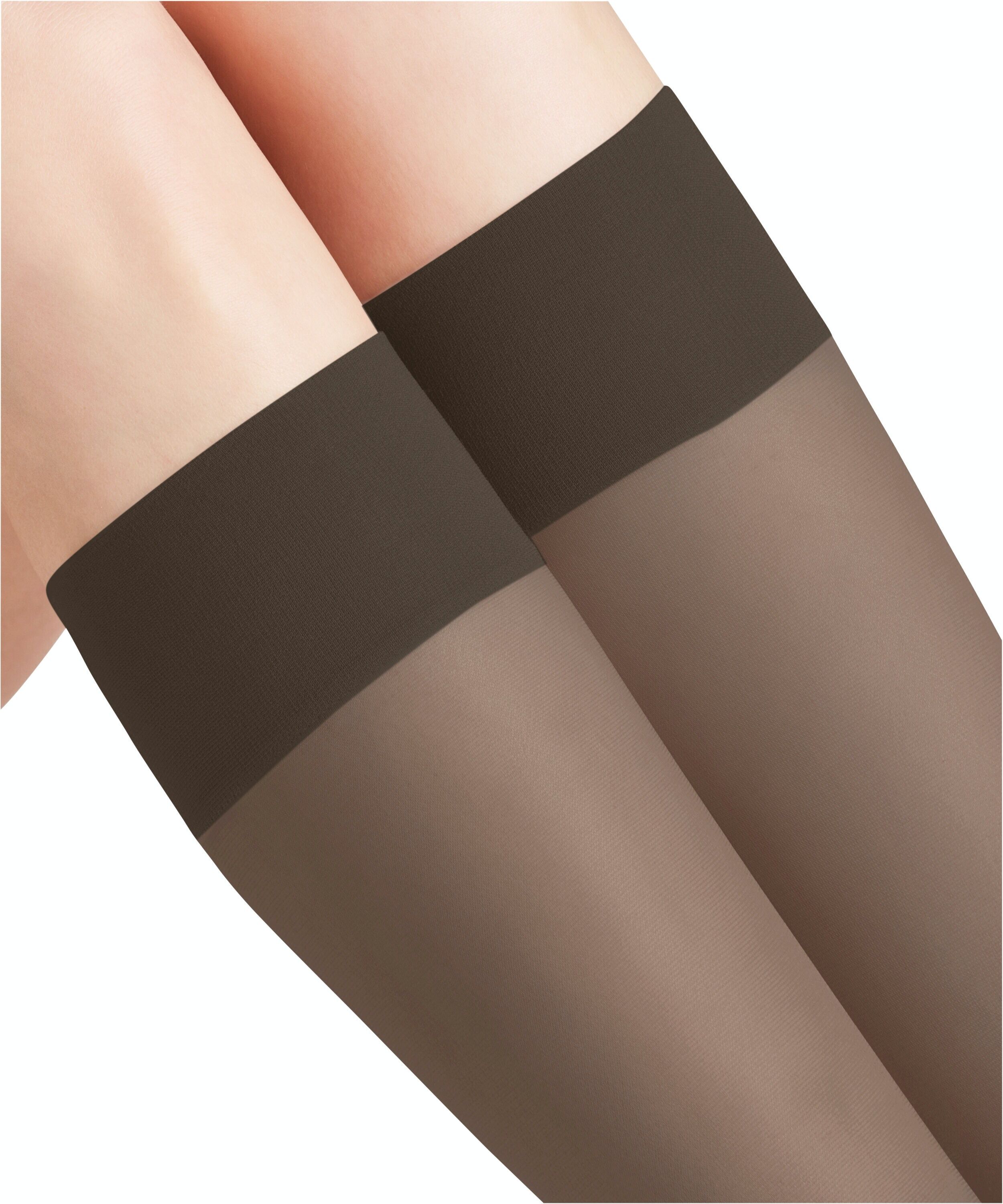 FALKE Pure Matt 20 DEN dames kniekousen, bruin (brenda)