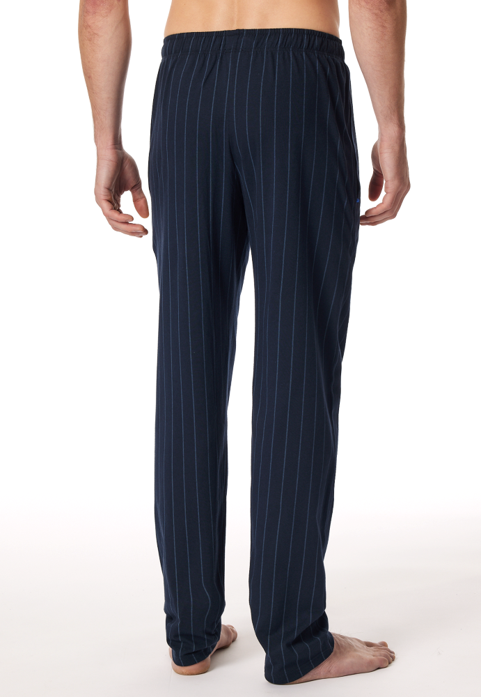 SCHIESSER Mix + Relax Pantalon, heren loungebroek, nachtblauw dessin