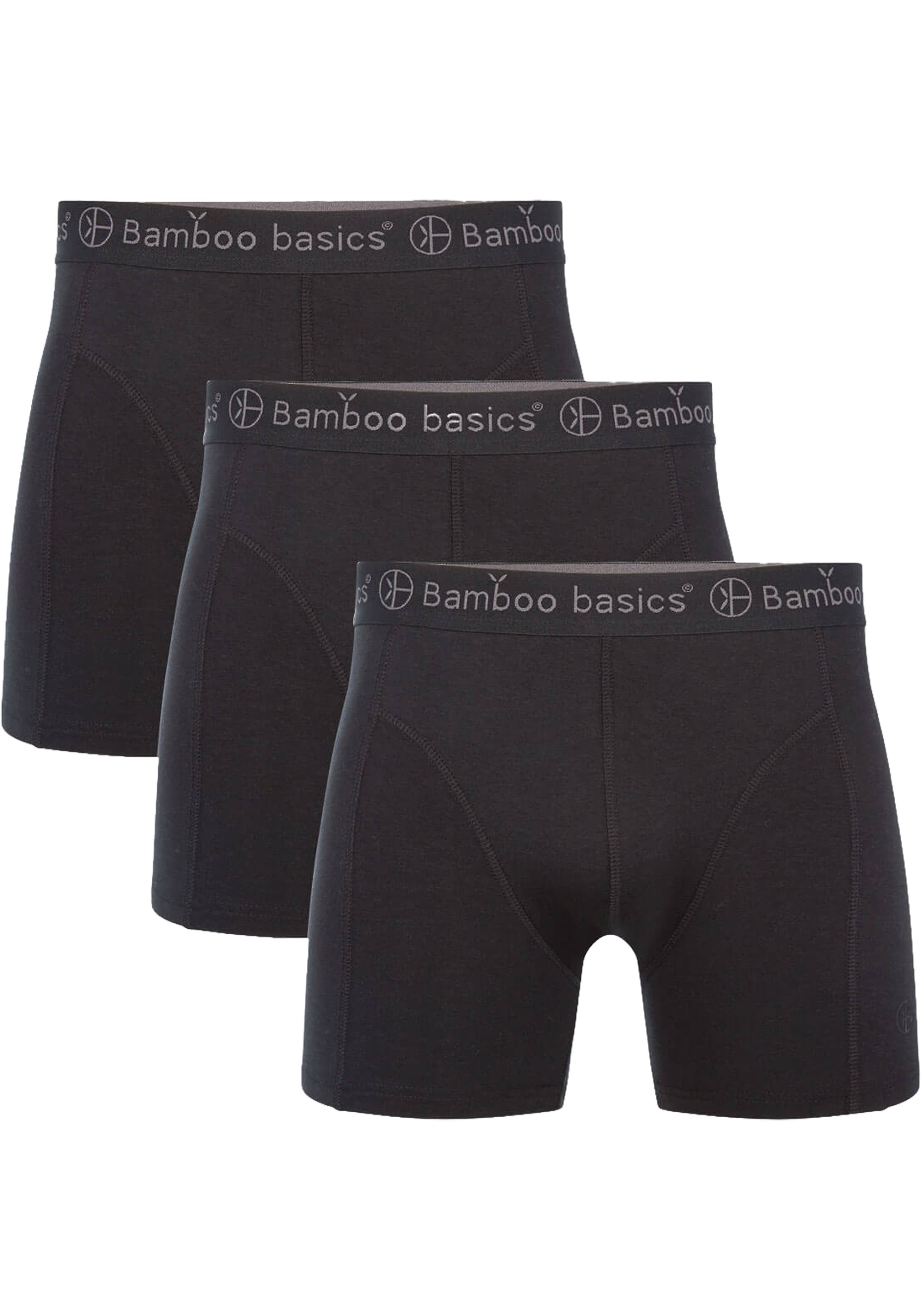 Bamboo Basics Rico boxershorts (3-pack), heren boxershort, zwart