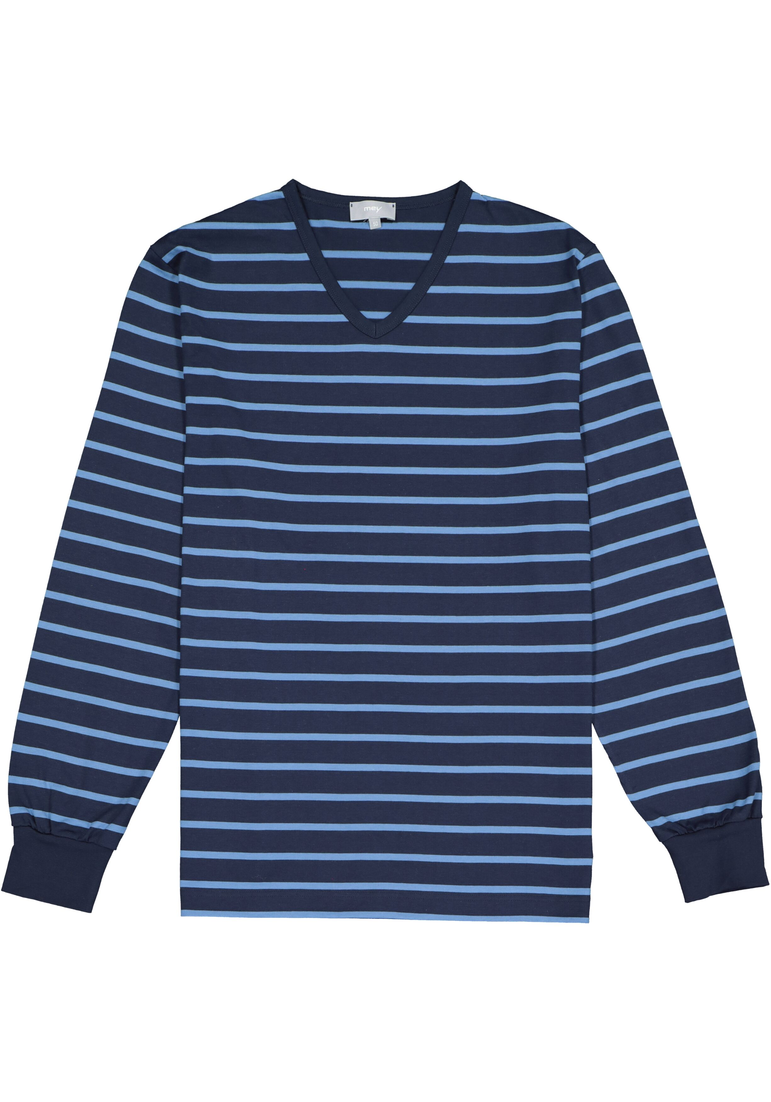 Mey heren pyjama Stratford, blauw gestreept
