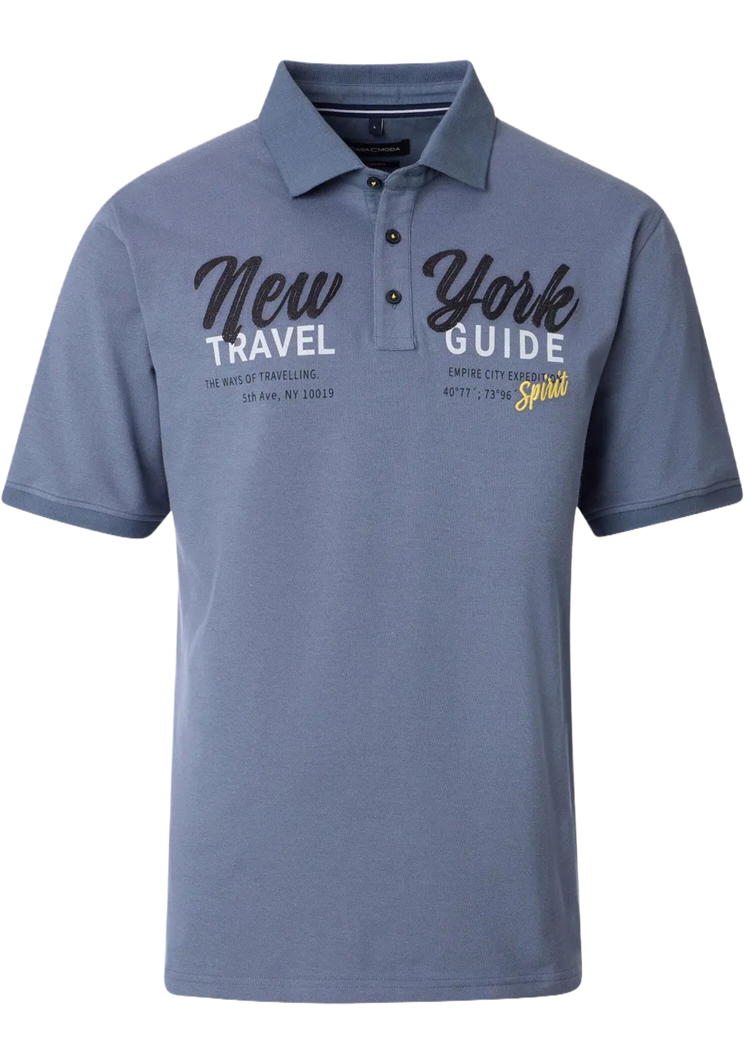 CASA MODA comfort fit heren polo, blauw
