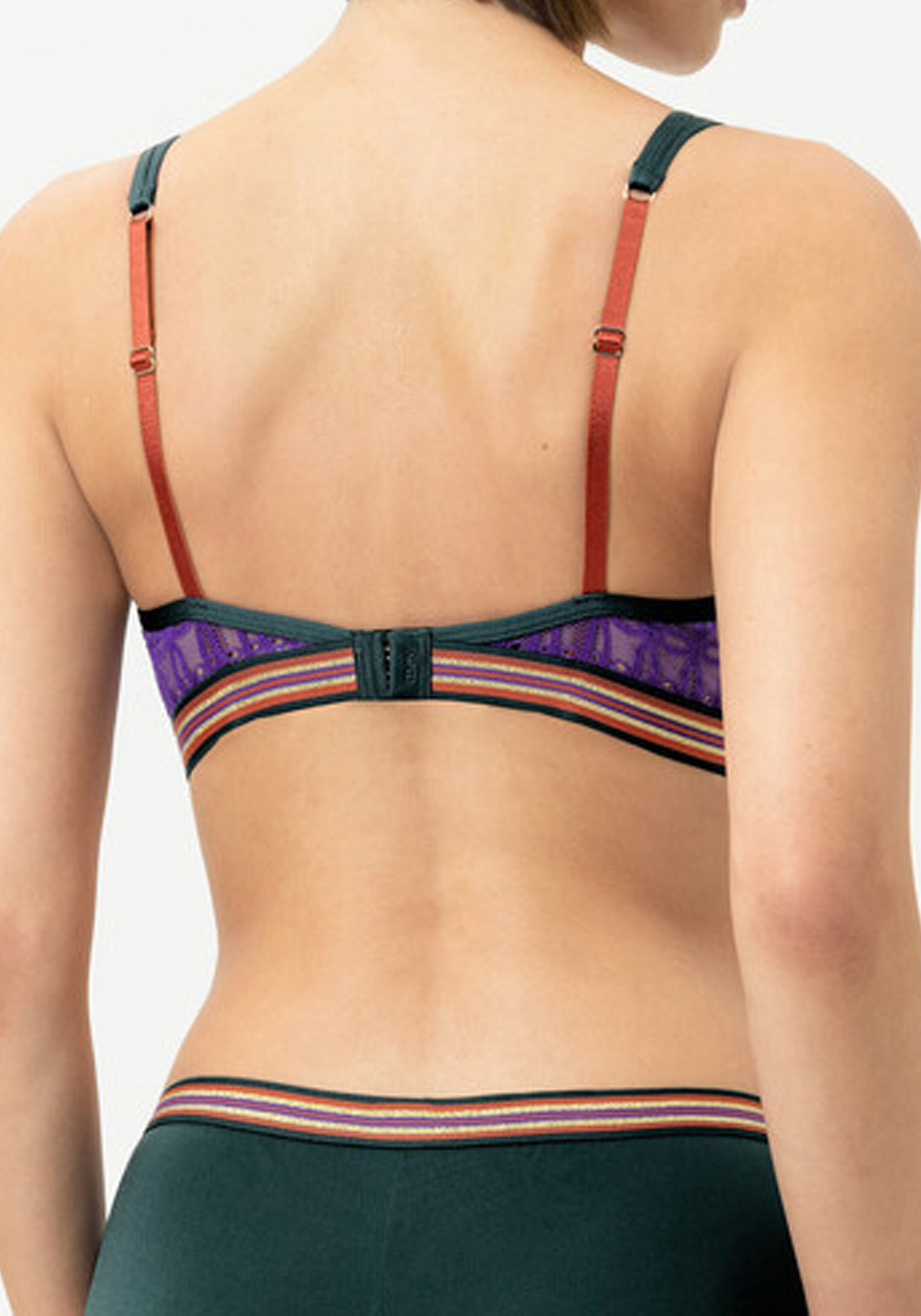Mey dames triangle bra Poetry Temptation, beugelloze bh, donkergroen