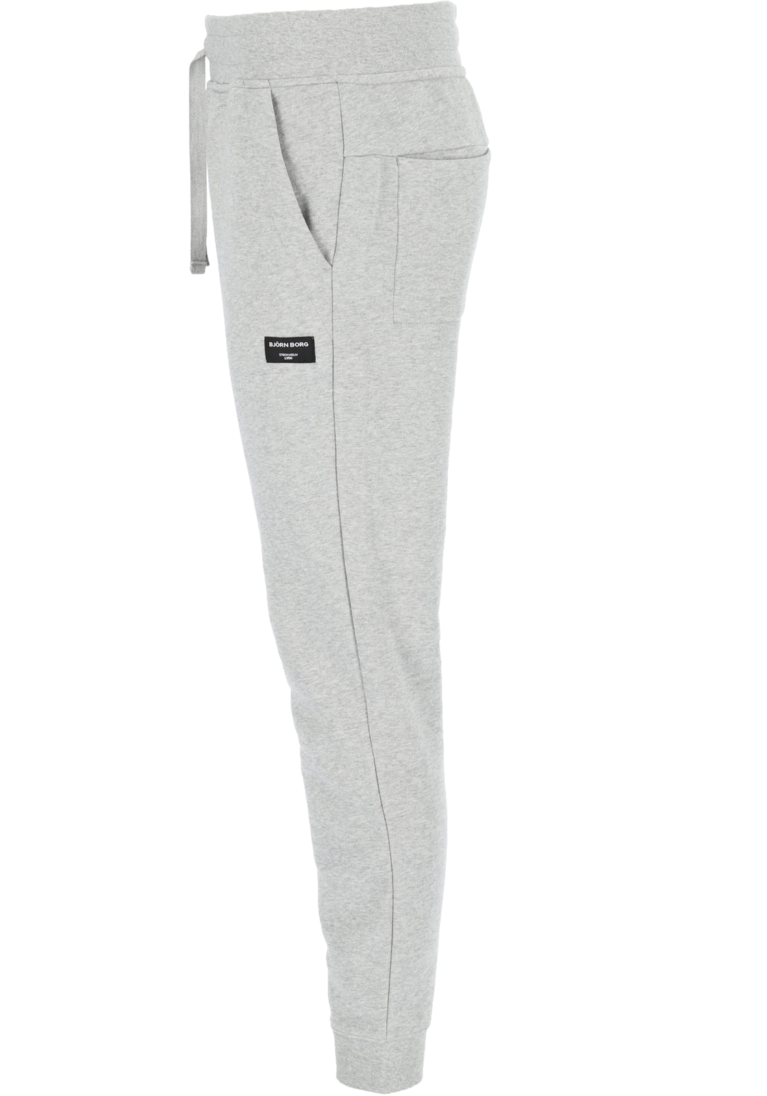 3-7321465147844-bjornborg-BB_jg_9999143590741_grijs_HR Bjorn Borg tapered pant, heren joggingbroek dik, lichtgrijs melange