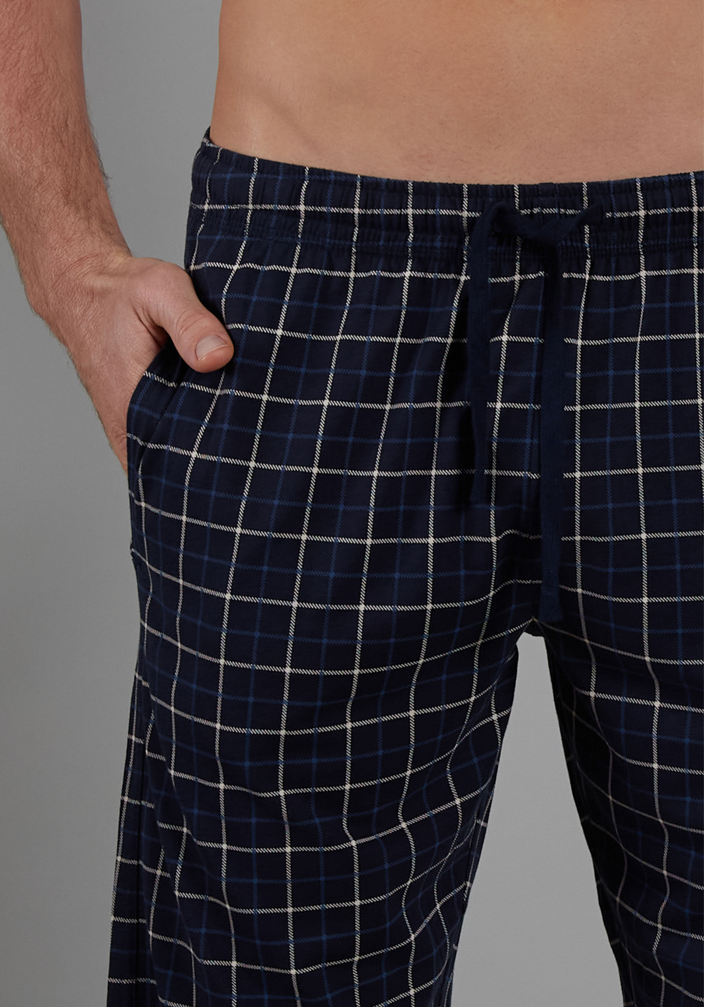 Ceceba heren pyjama- of loungebroek, donkerblauw dessin