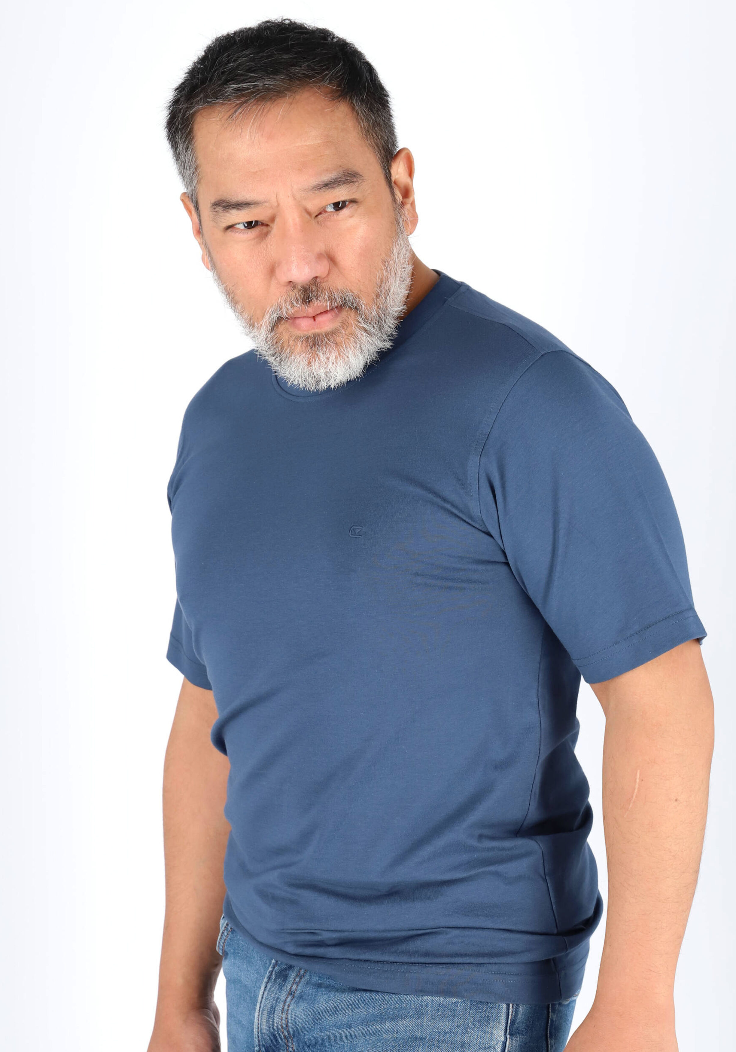 CASA MODA T-shirt, O-neck, grijs-blauw 