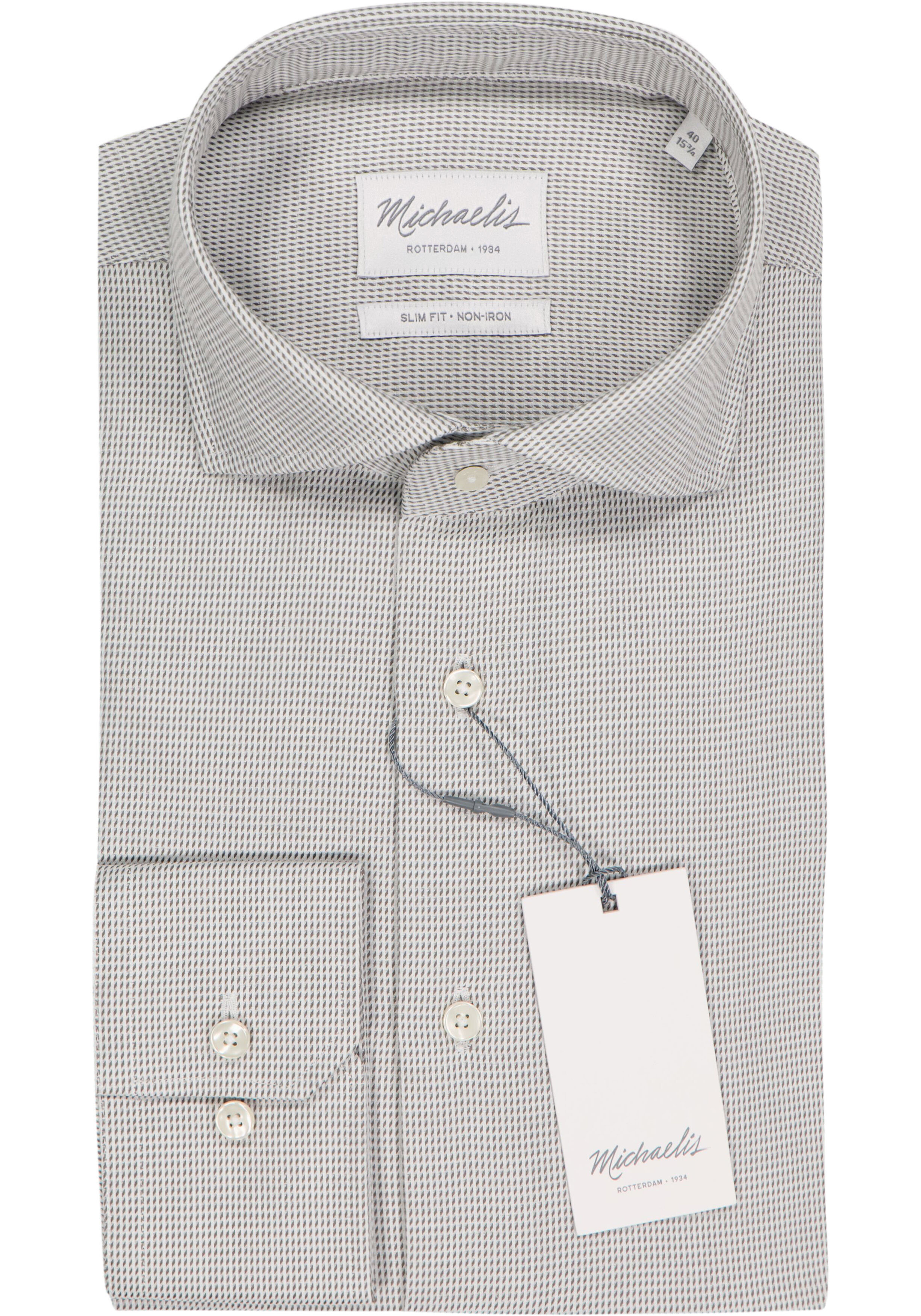 Michaelis slim fit heren overhemd, twill, groen