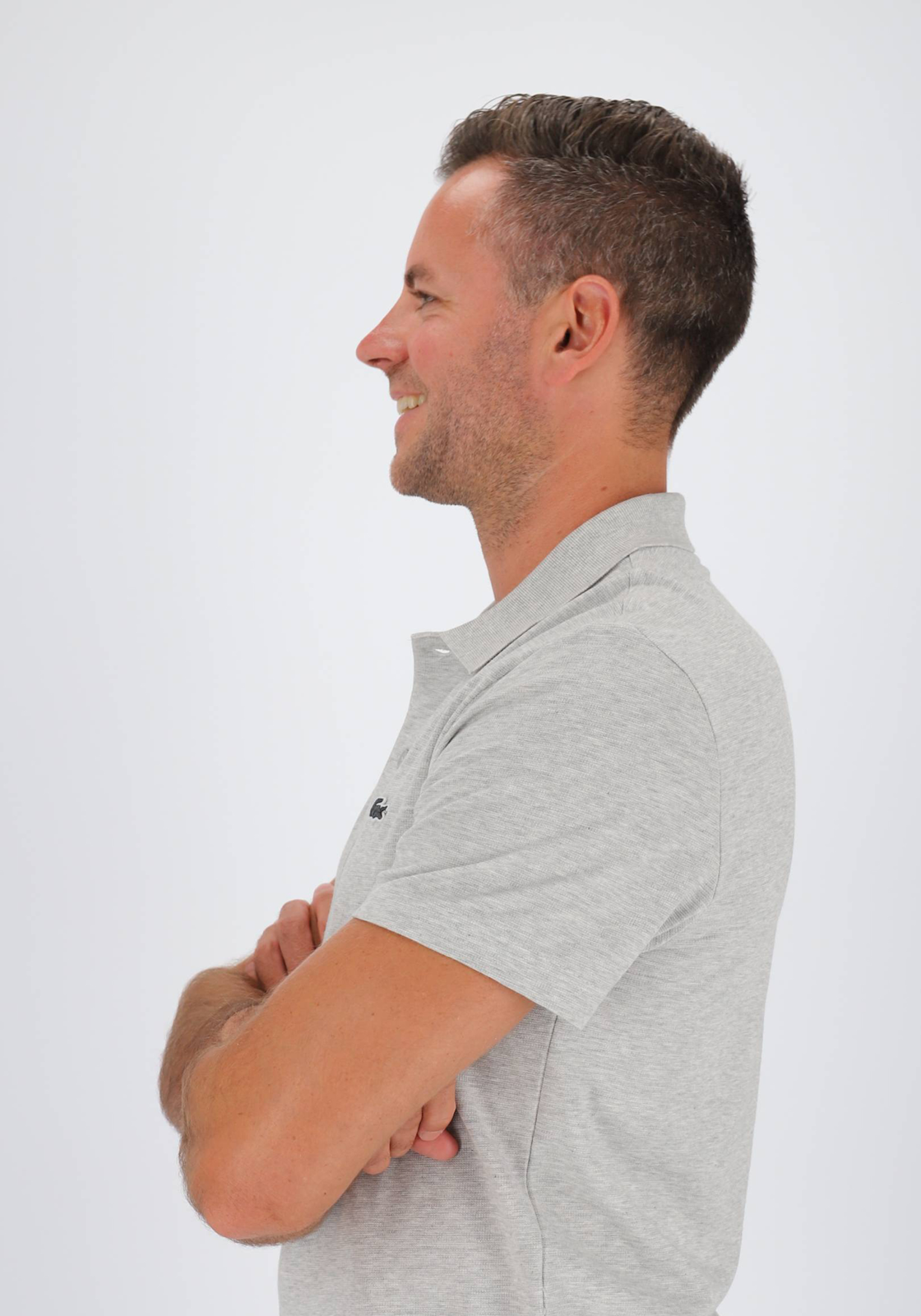 Lacoste Sport Polo Regular Fit stretch, lichtgrijs melange Lacoste Sport Polo Regular Fit stretch, lichtgrijs melange