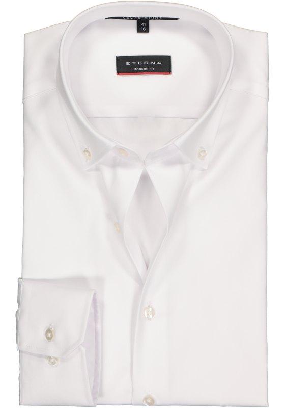 ETERNA modern fit overhemd, niet doorschijnend twill heren overhemd, wit ETERNA modern fit overhemd, niet doorschijnend twill heren overhemd, wit