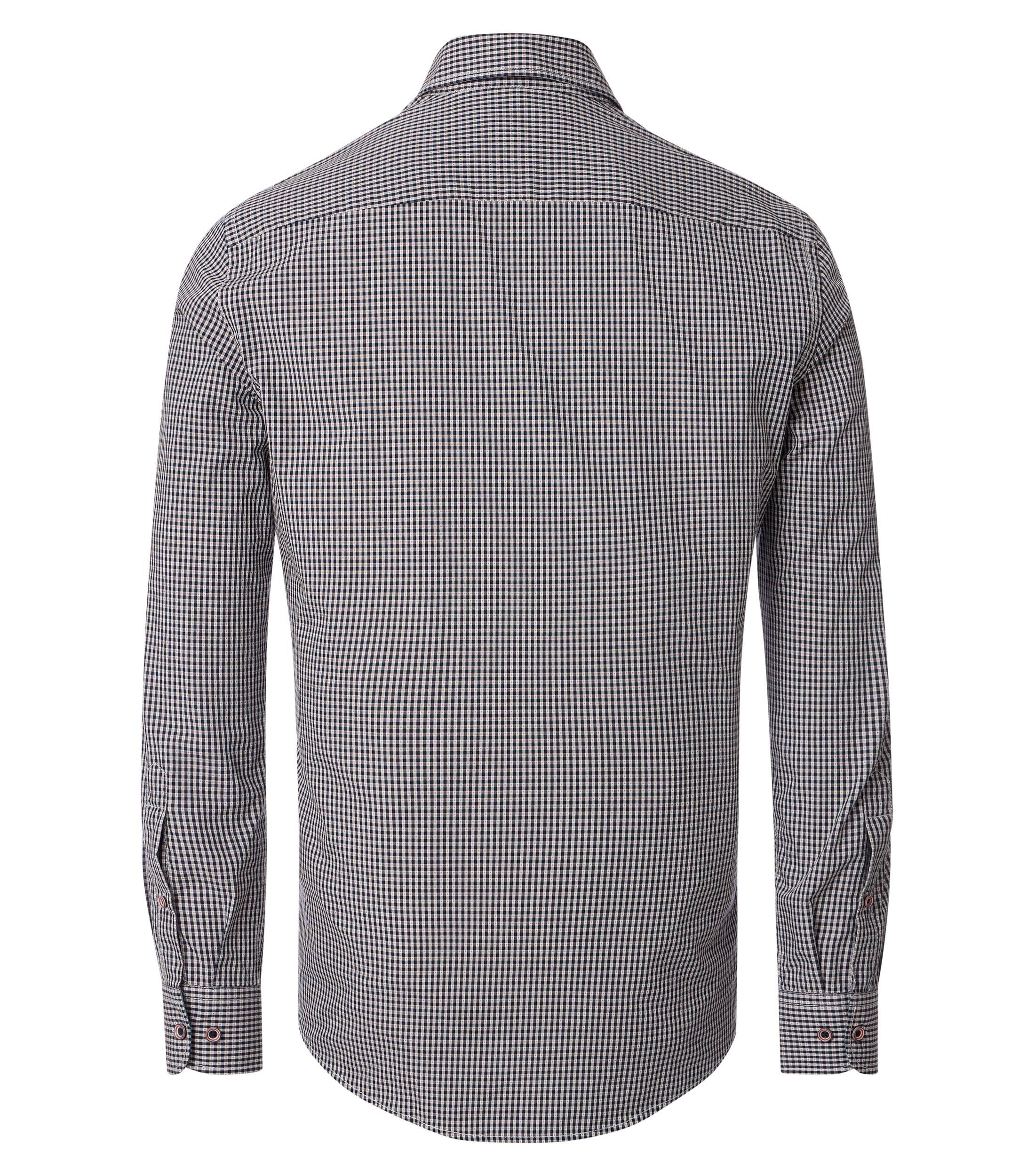 CASA MODA Sport casual fit overhemd, dobby, oranje geruit - 444306200-451