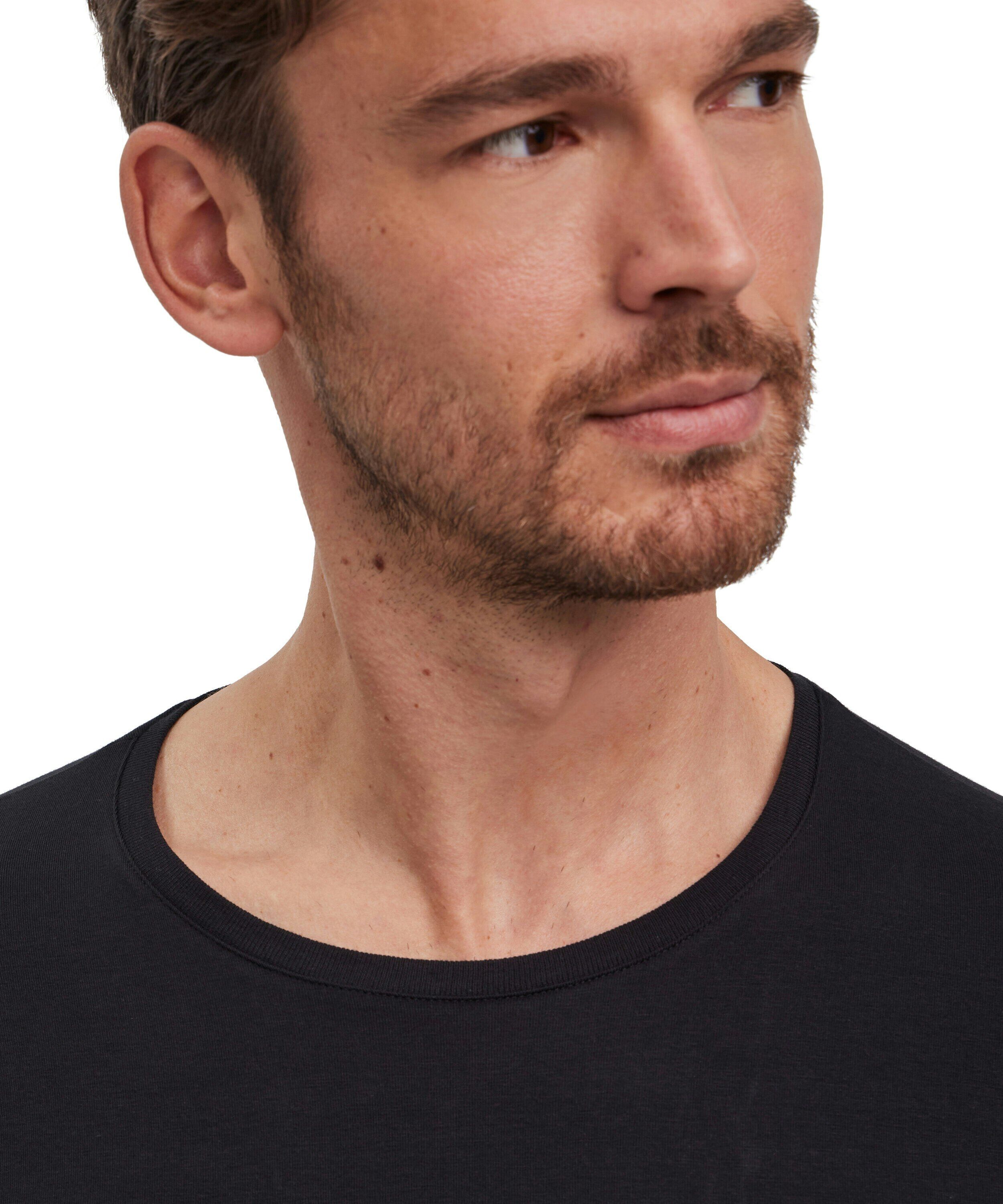 FALKE 2-pack heren T-shirt Daily Comfort, korte mouw, zwart (black)