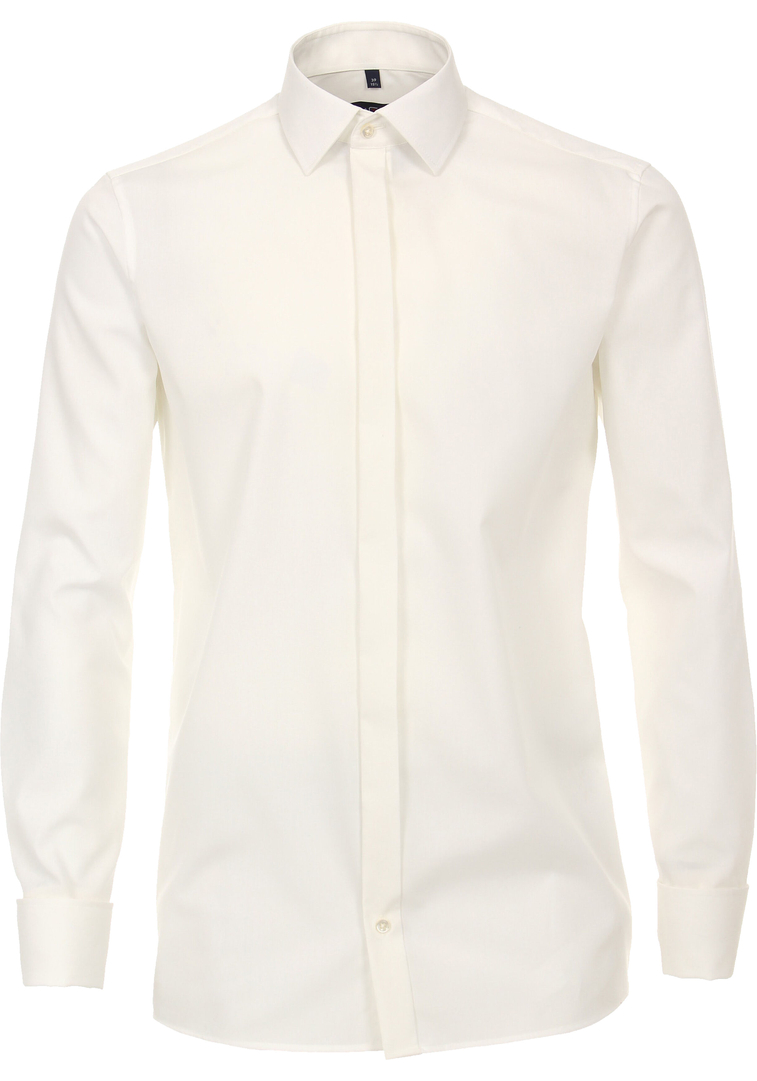 CASA MODA comfort fit overhemd (verborgen knopen), popeline, beige