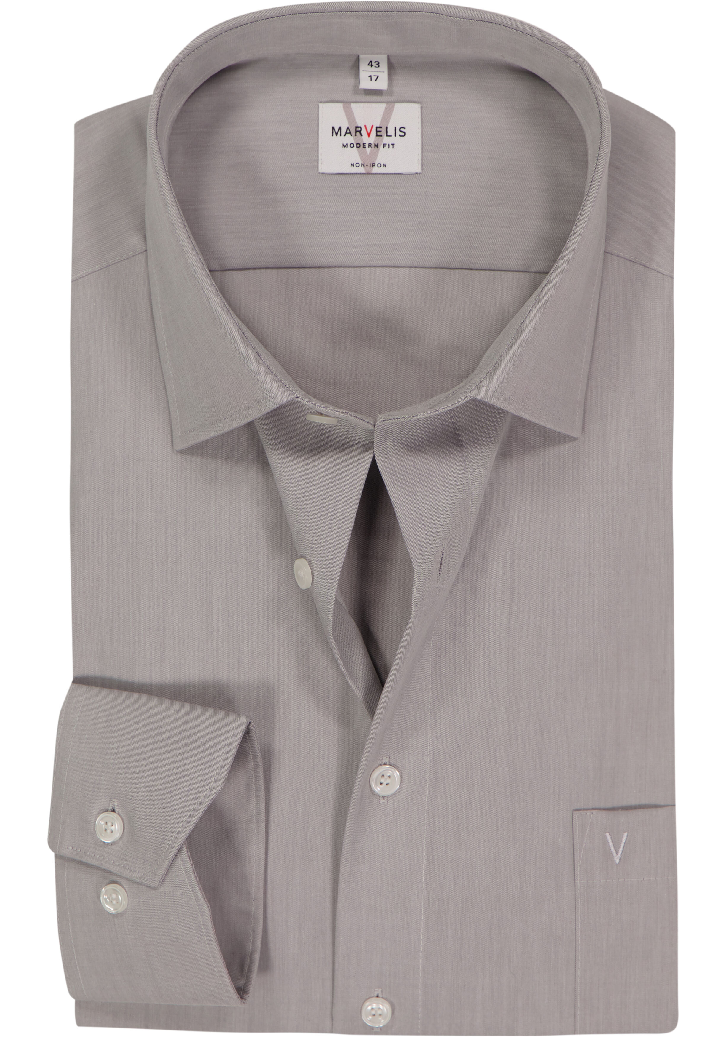 MARVELIS modern fit overhemd, grijs