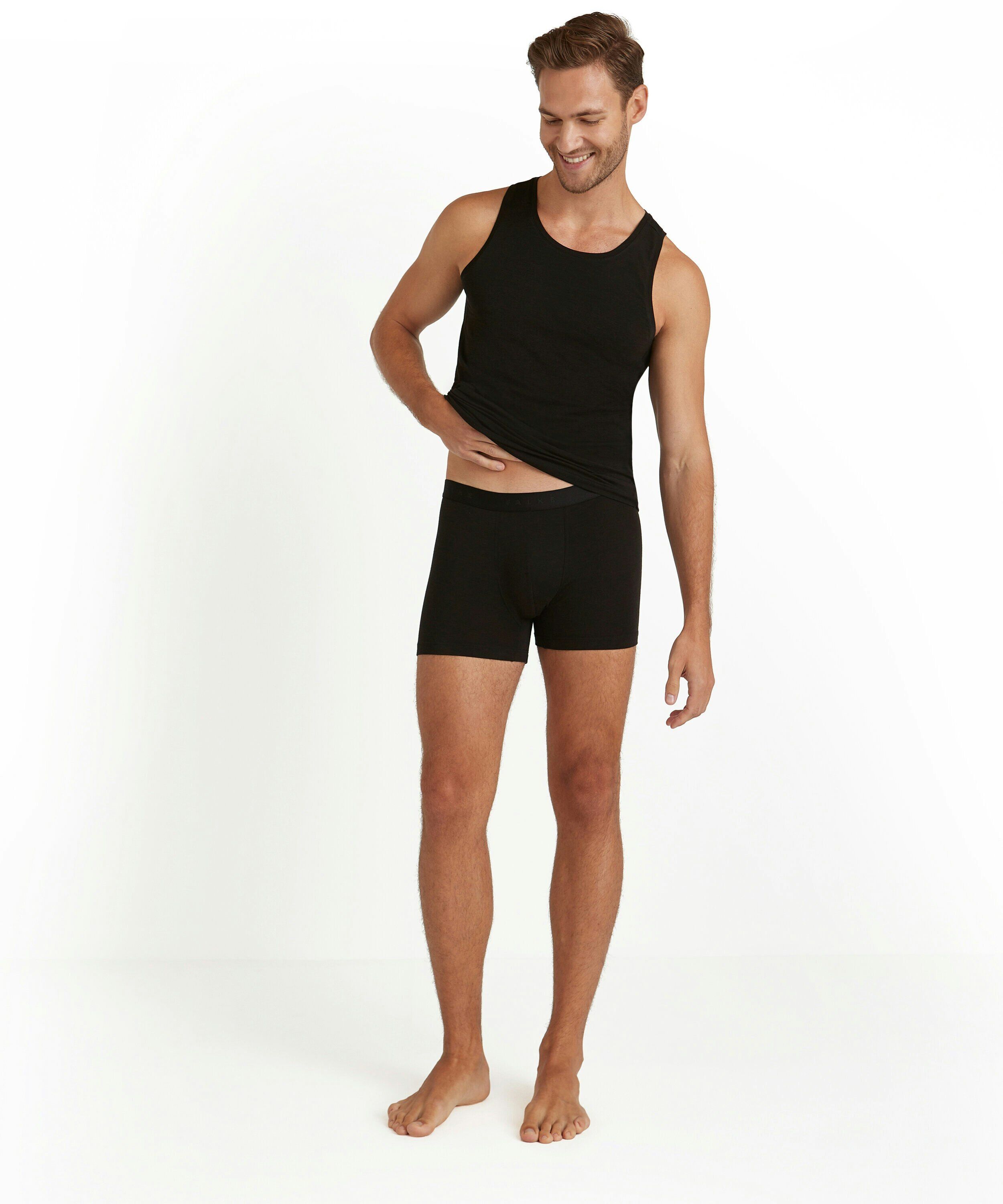 FALKE heren boxer Daily Climawool, boxers normale lengte, zwart (black)