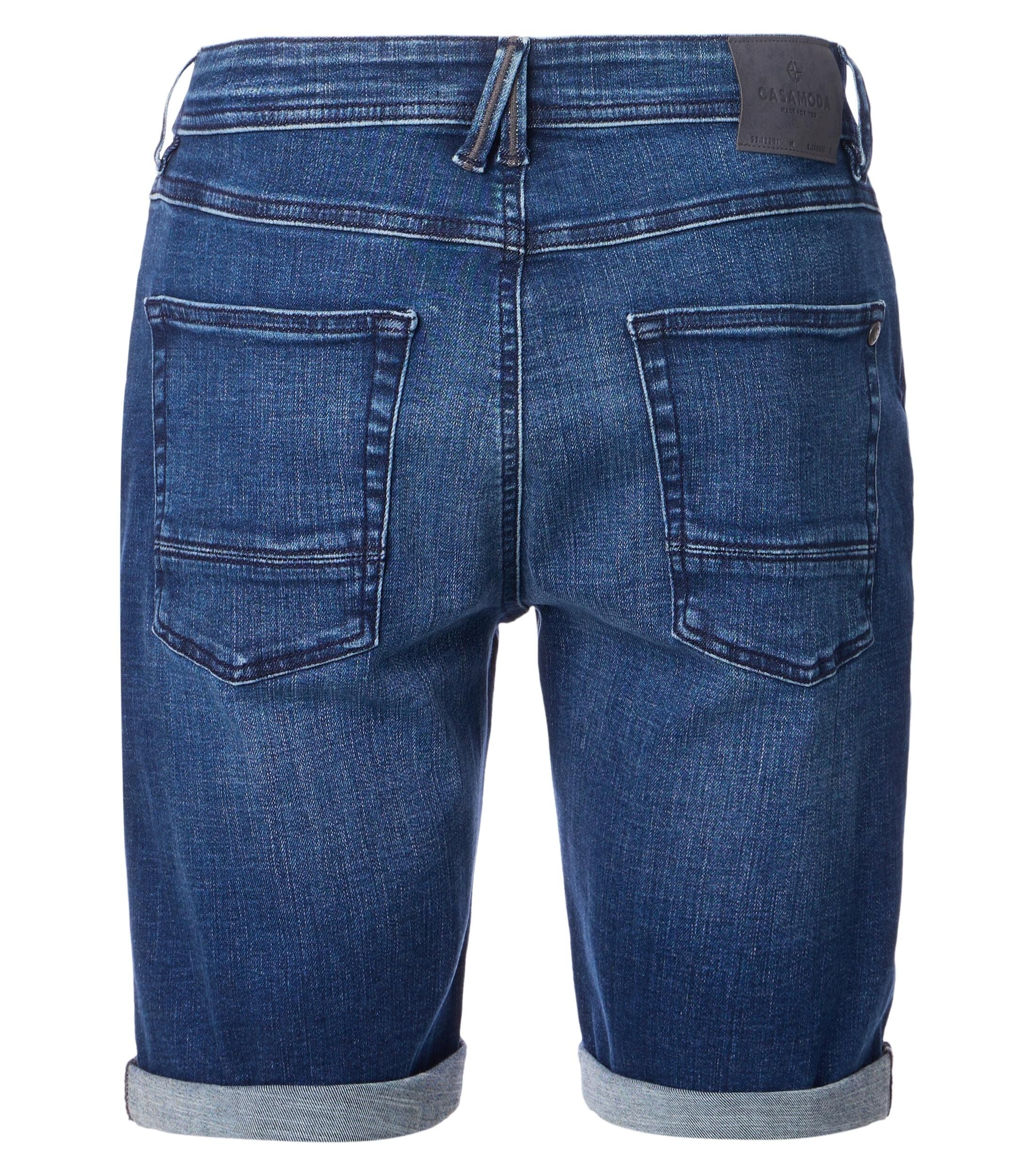 CASA MODA jeans shorts STEVE, heren 5-pocket korte spijkerbroek, blauw