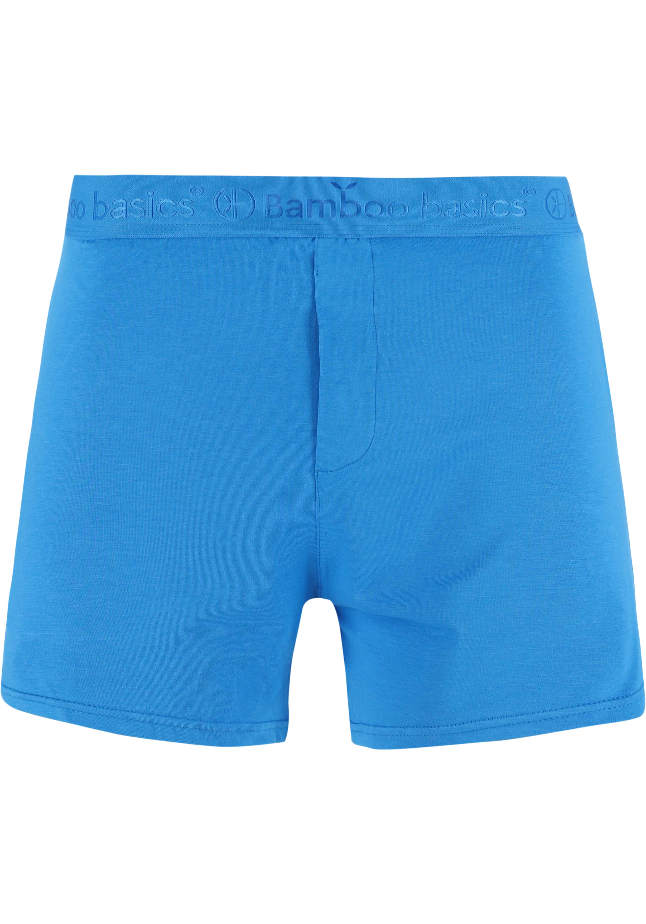 Bamboo Basics Kay loose fit boxer (7-pack), heren wijde boxer, zwart, pepergroen, blauw aster