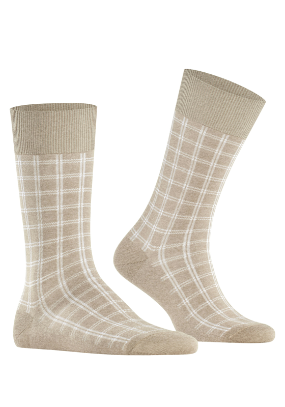 FALKE Modern Tailor herensokken, beige melange (pebble melangeange) FALKE Modern Tailor herensokken, beige melange (pebble melangeange)
