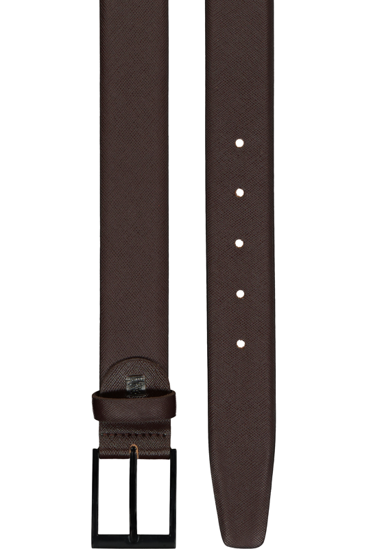 LINDENMANN leren heren riem, donkerbruin LINDENMANN leren heren riem, donkerbruin