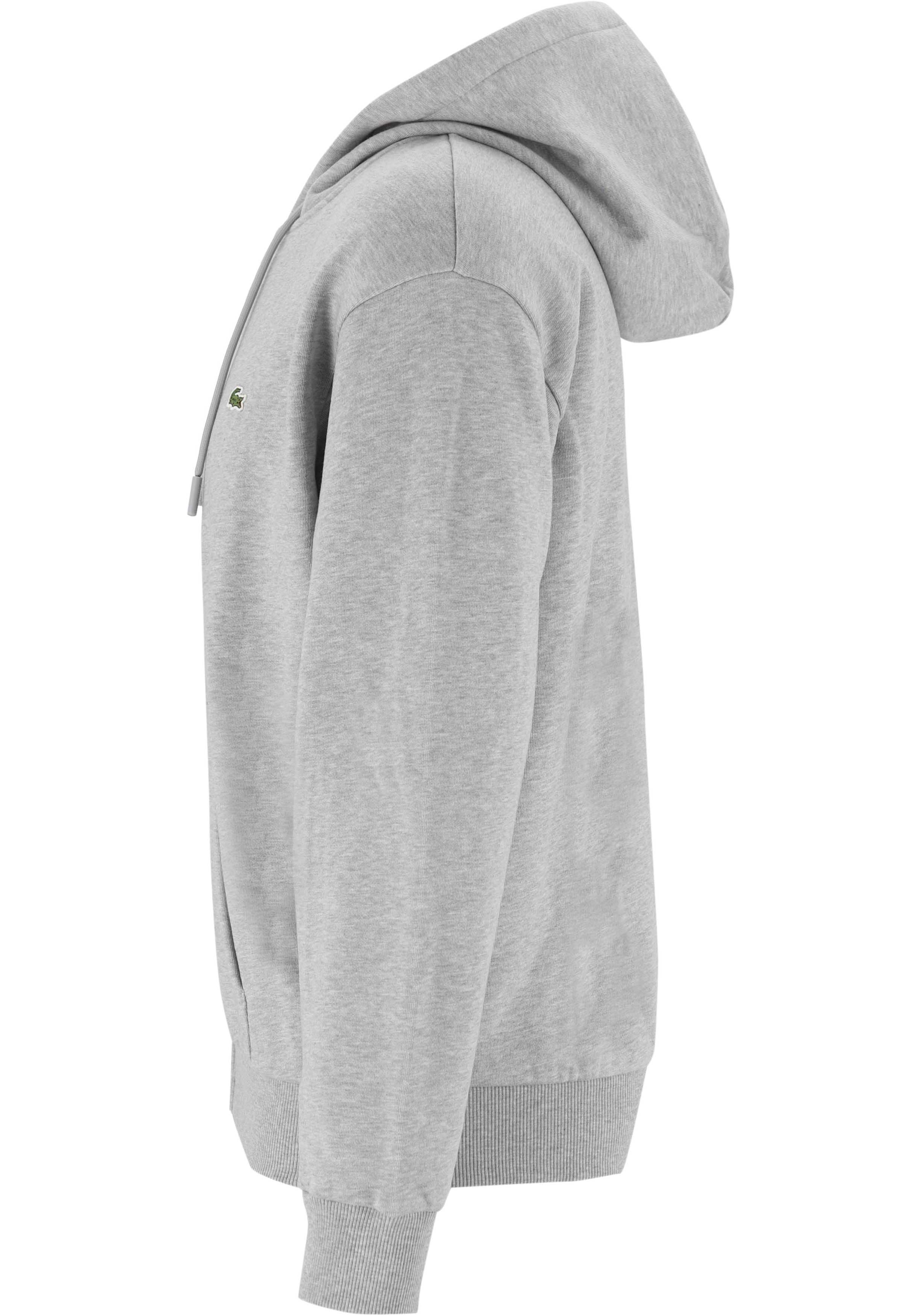 Lacoste heren hoodie sweatsvest, lichtgrijs melange