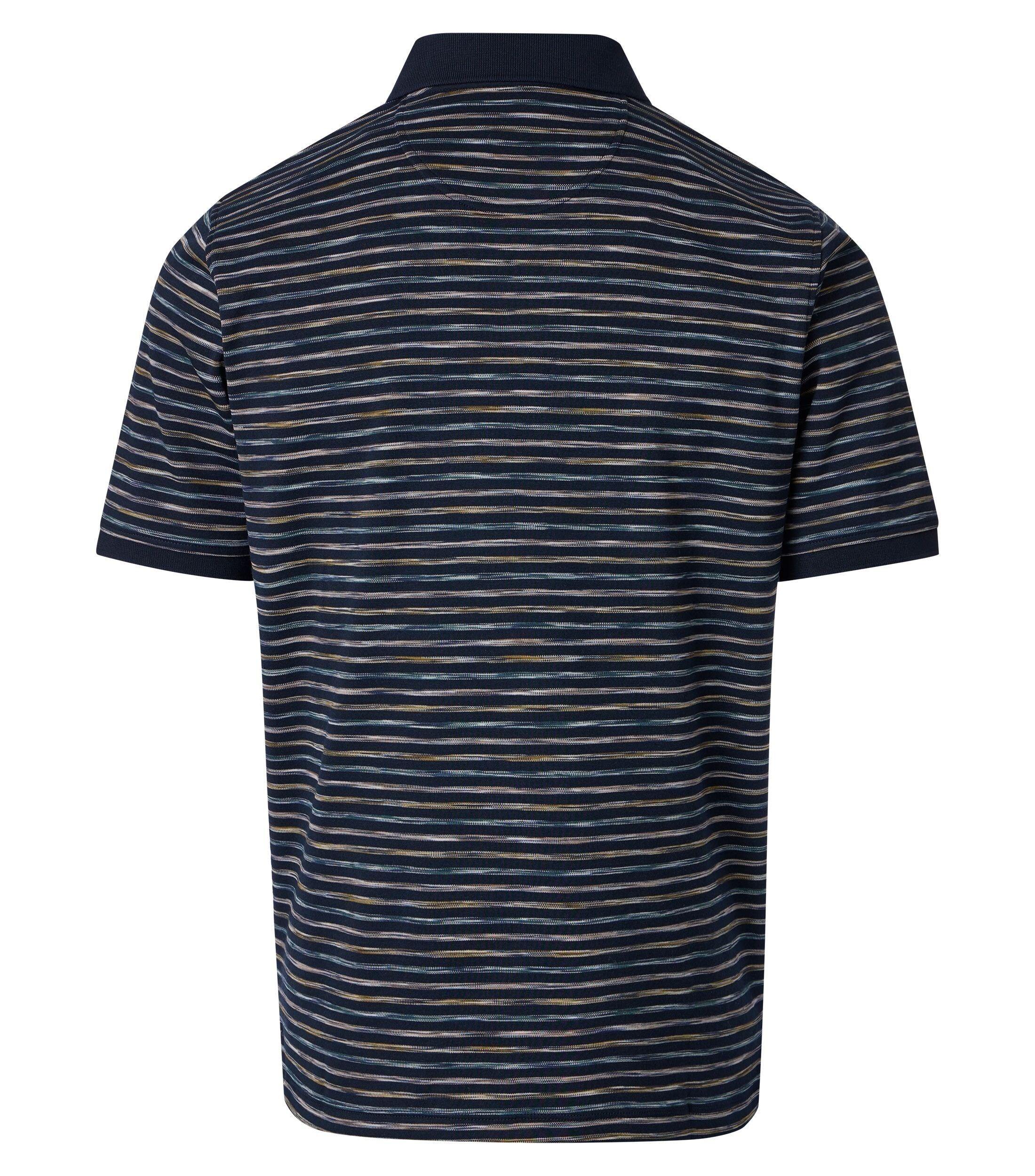 CASA MODA comfort fit heren polo, blauw dessin