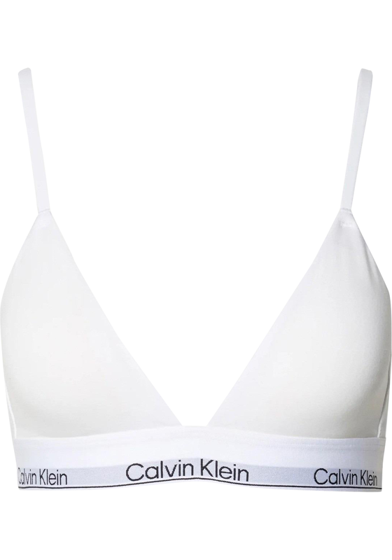 Calvin Klein dames Modern Cotton lightly lined triangle bra, triangel BH, wit Calvin Klein dames Modern Cotton lightly lined triangle bra, triangel BH, wit