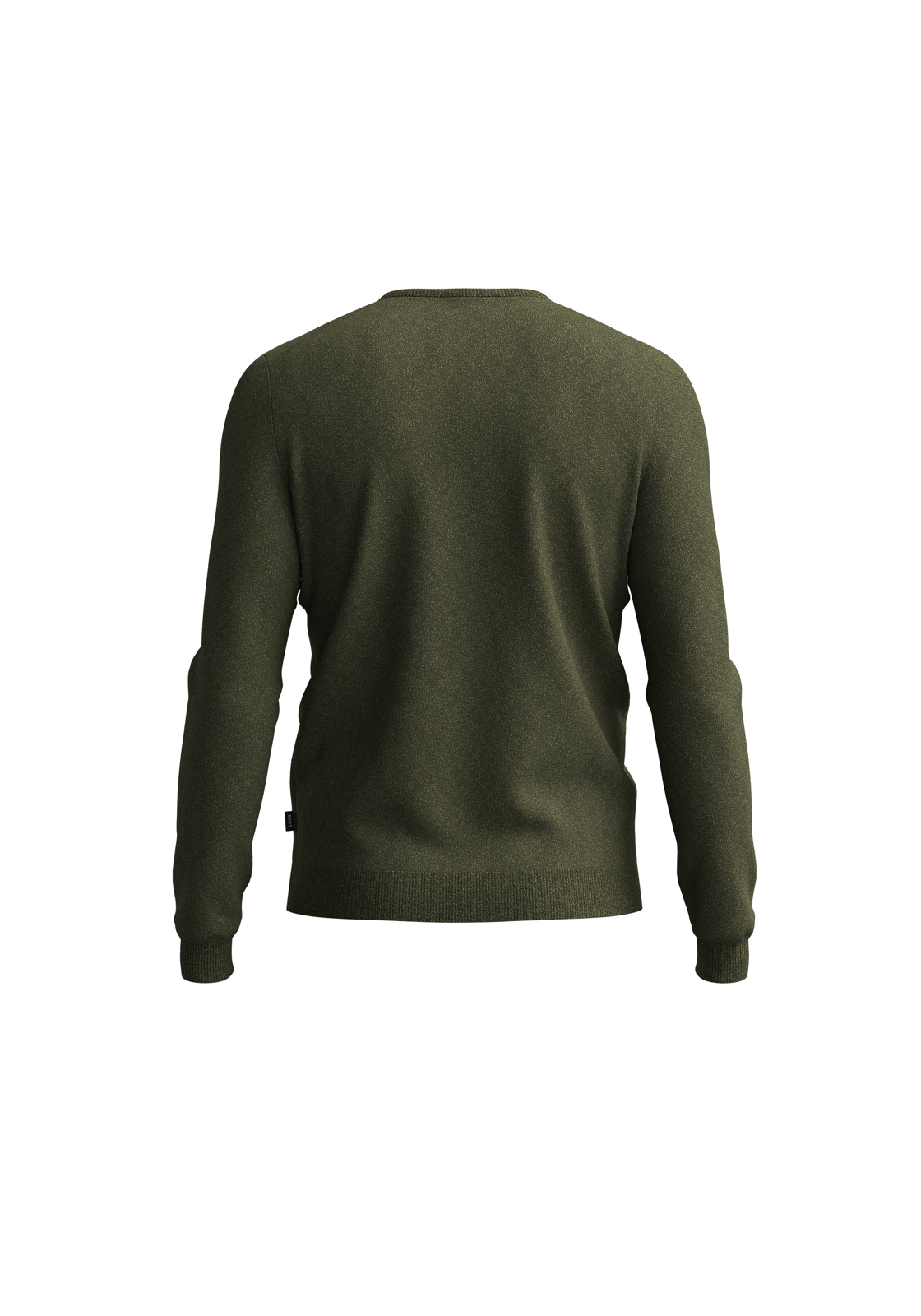 50468261_362_110 BOSS Melba slim fit trui wol, heren pullover met V-hals, groen