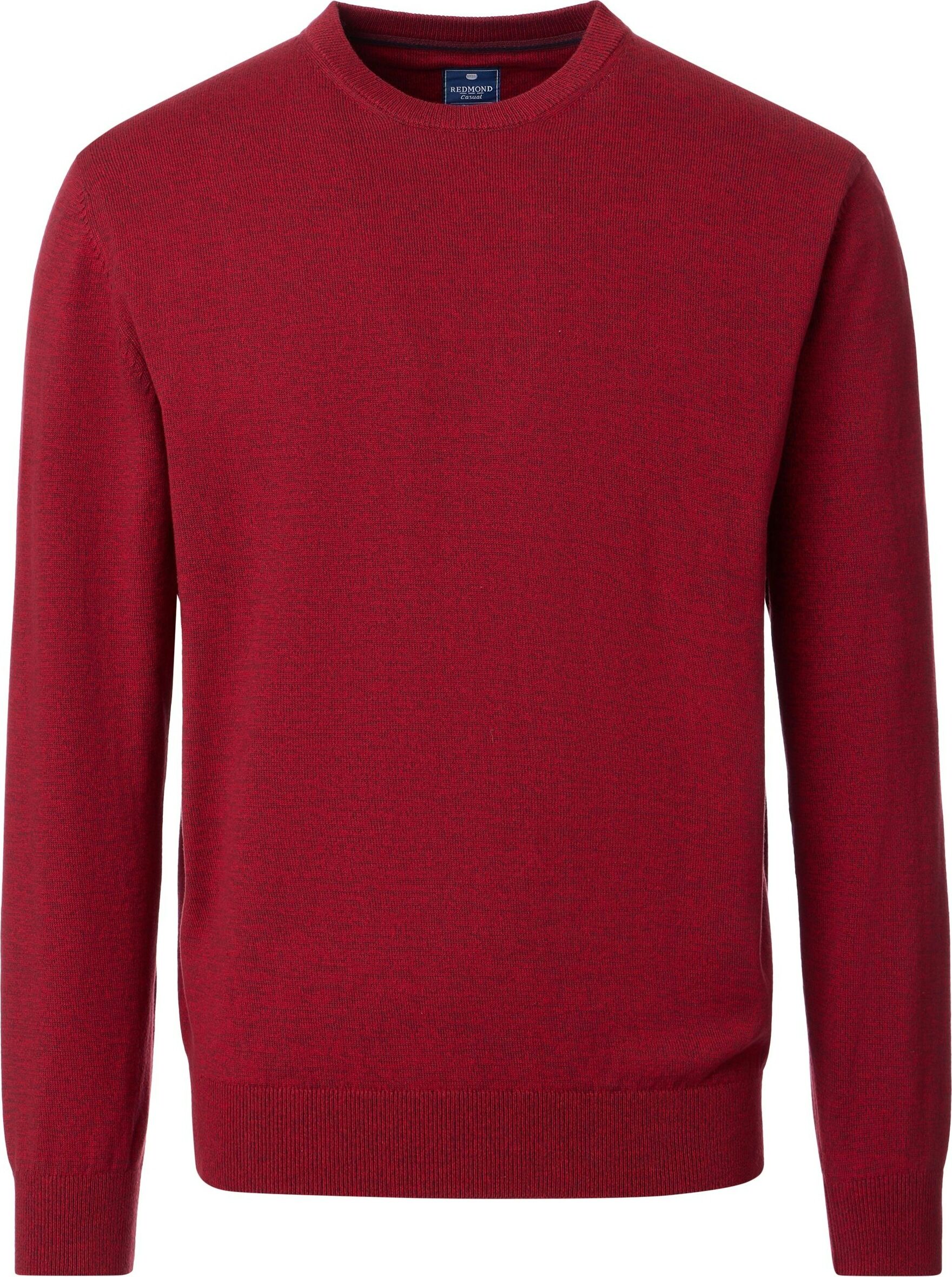 Redmond heren trui katoen, O-hals, rood