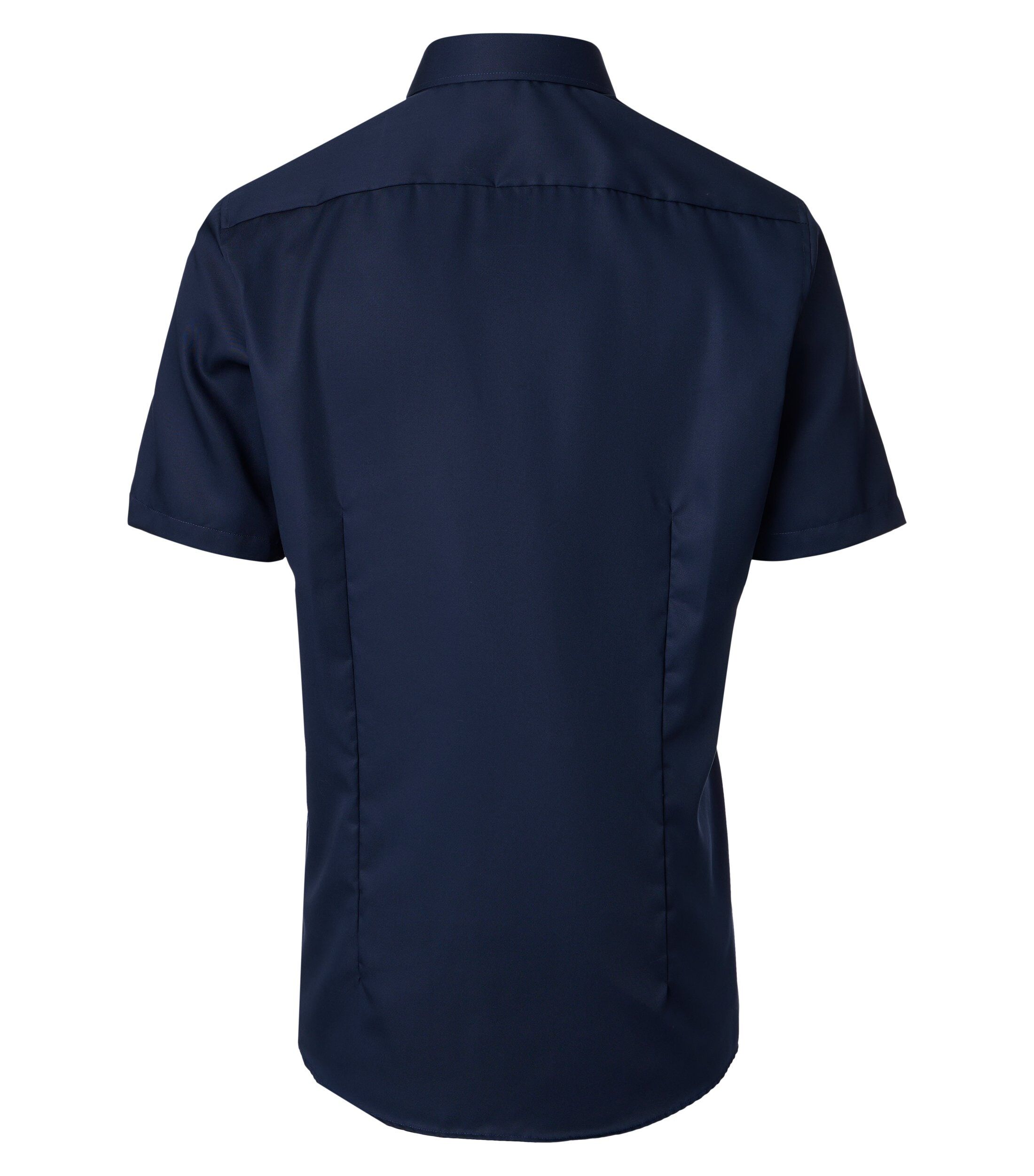 VENTI modern fit overhemd, korte mouw, twill, donkerblauw