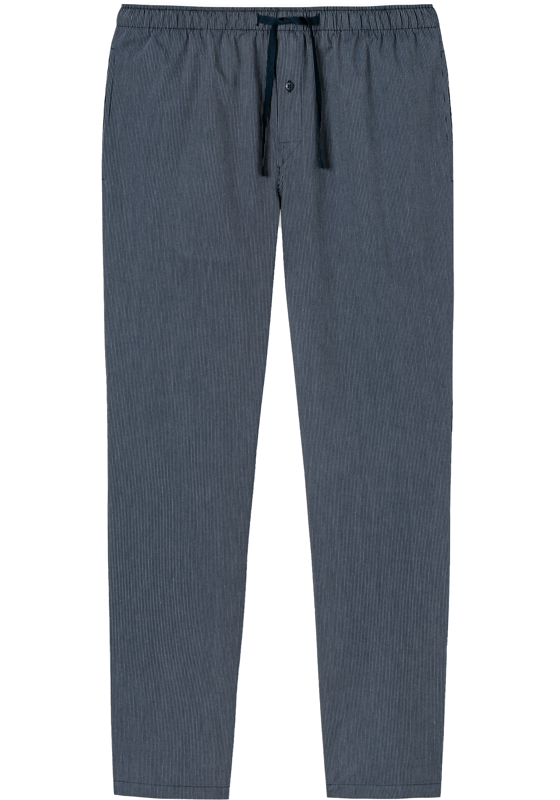 SCHIESSER Mix+Relax lounge broek, lange pijpen, dun niet elastisch, blauw fijn gestreept SCHIESSER Mix+Relax lounge broek, lange pijpen, dun niet elastisch, blauw fijn gestreept