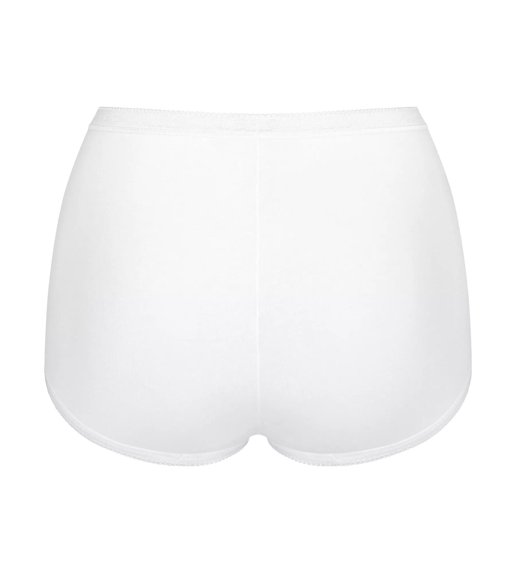 Sloggi Women Basic+ Maxi (4-pack), dames slip, donkerblauw en wit
