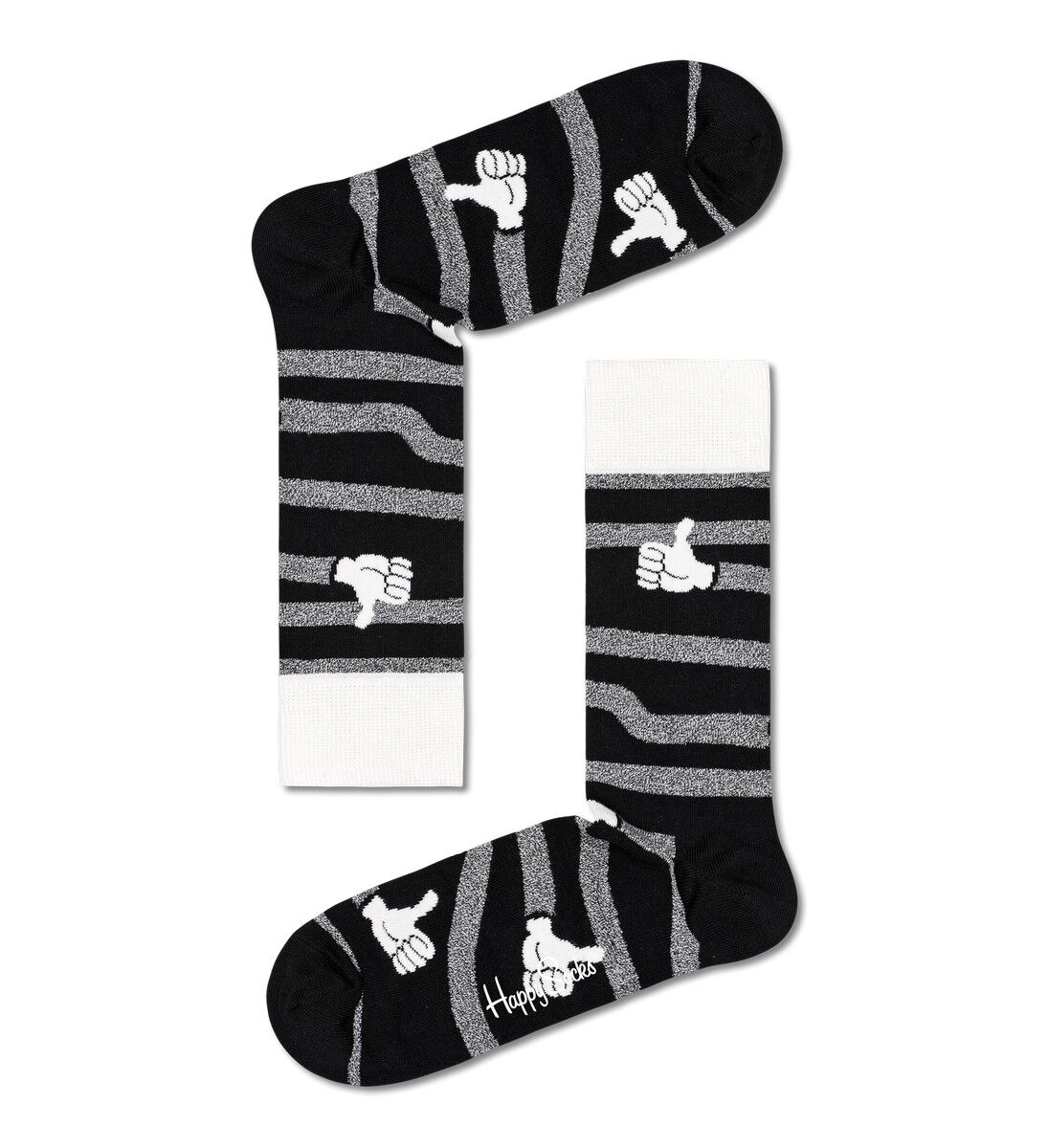 Happy Socks Black And White Socks Gift Set (4-pack), unisex sokken in cadeauverpakking