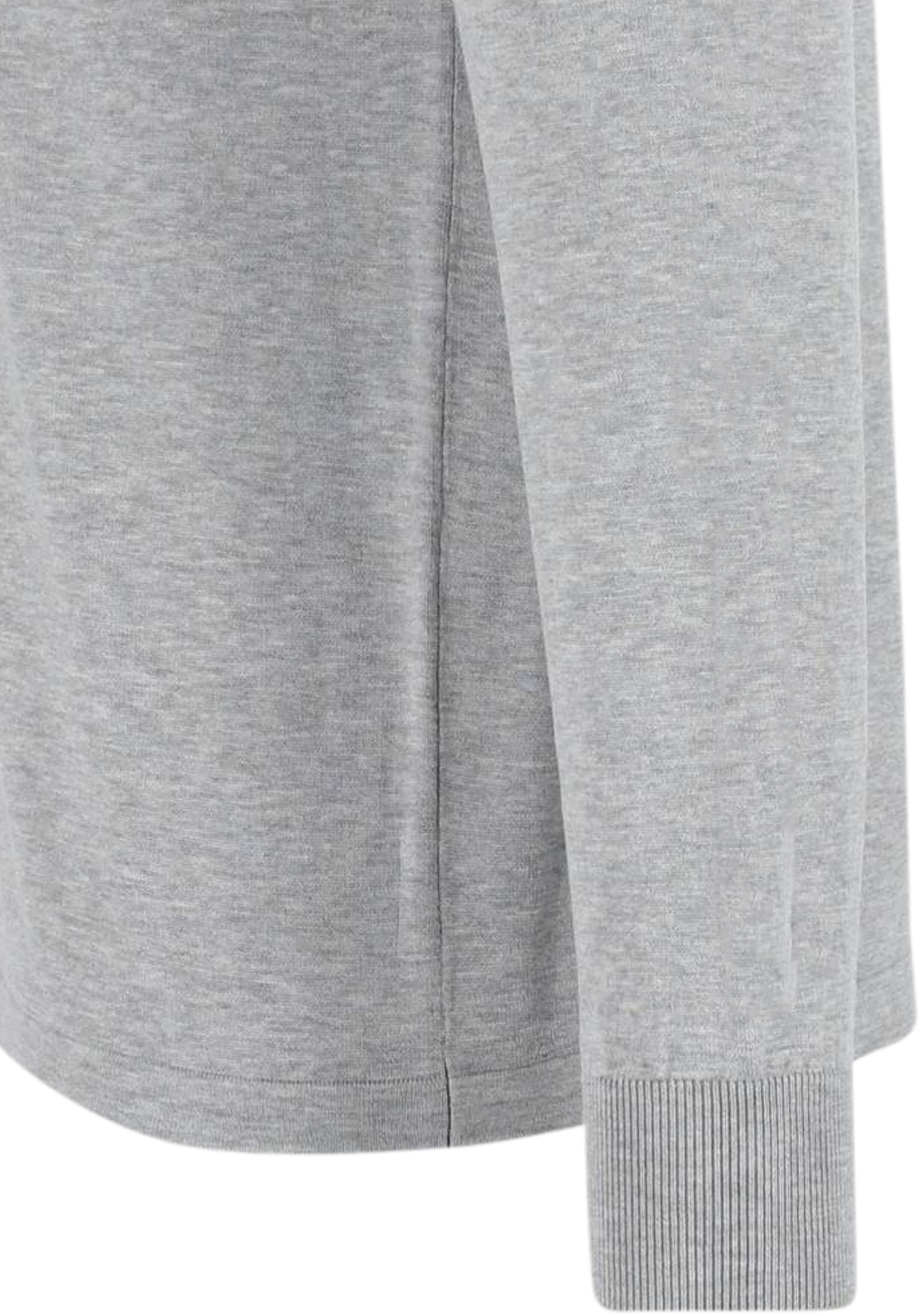 Profuomo heren trui lyocellmengsel, slim fit gebreide polo lange mouw, lichtgrijs