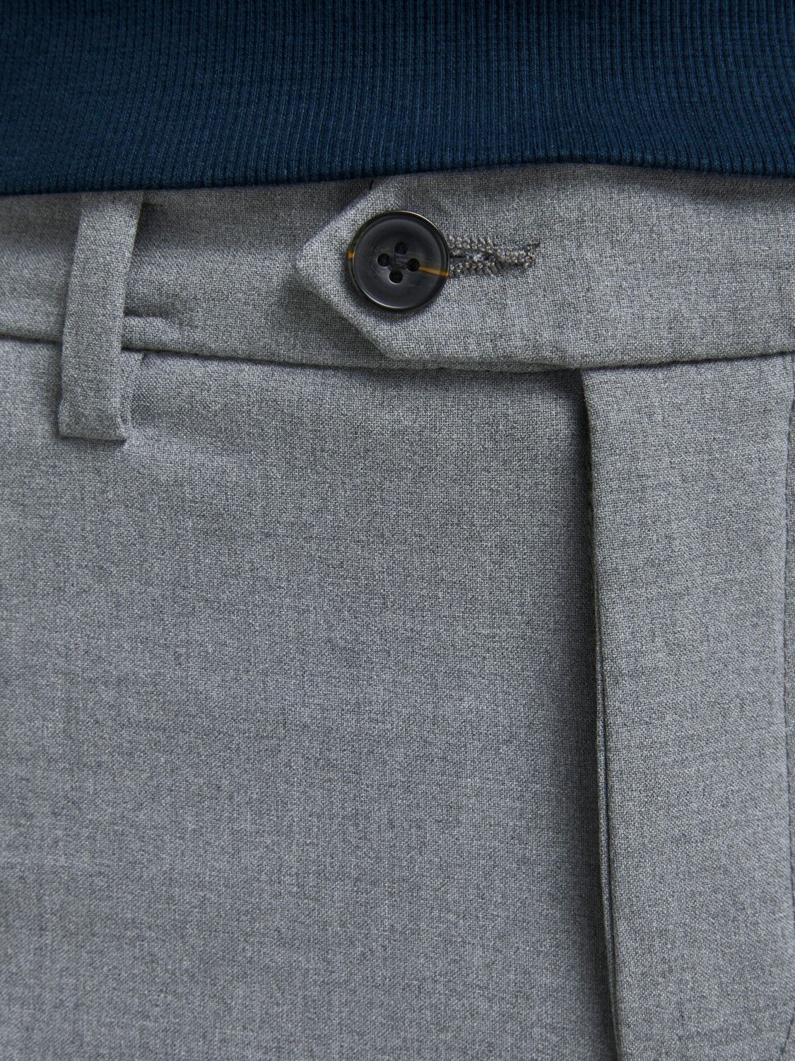 JACK & JONES Marco Connor Grey Mel loose fit, heren chino, grijs melange