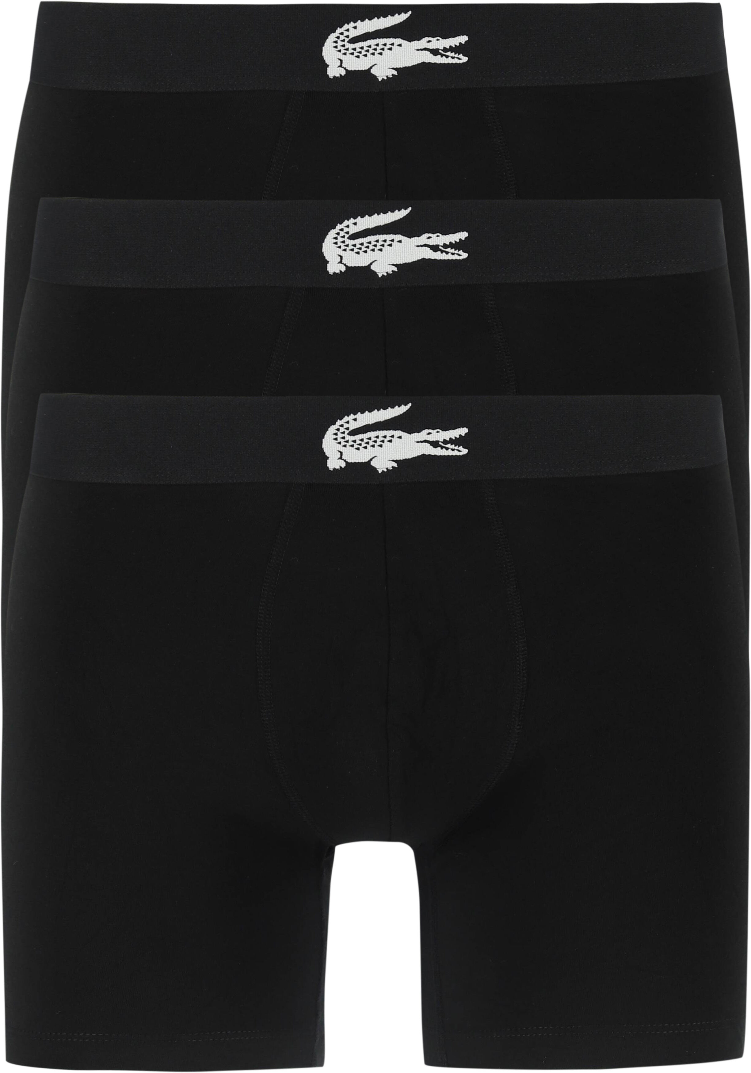 Lacoste boxer briefs (3-pack), heren boxers normale lengte, zwart