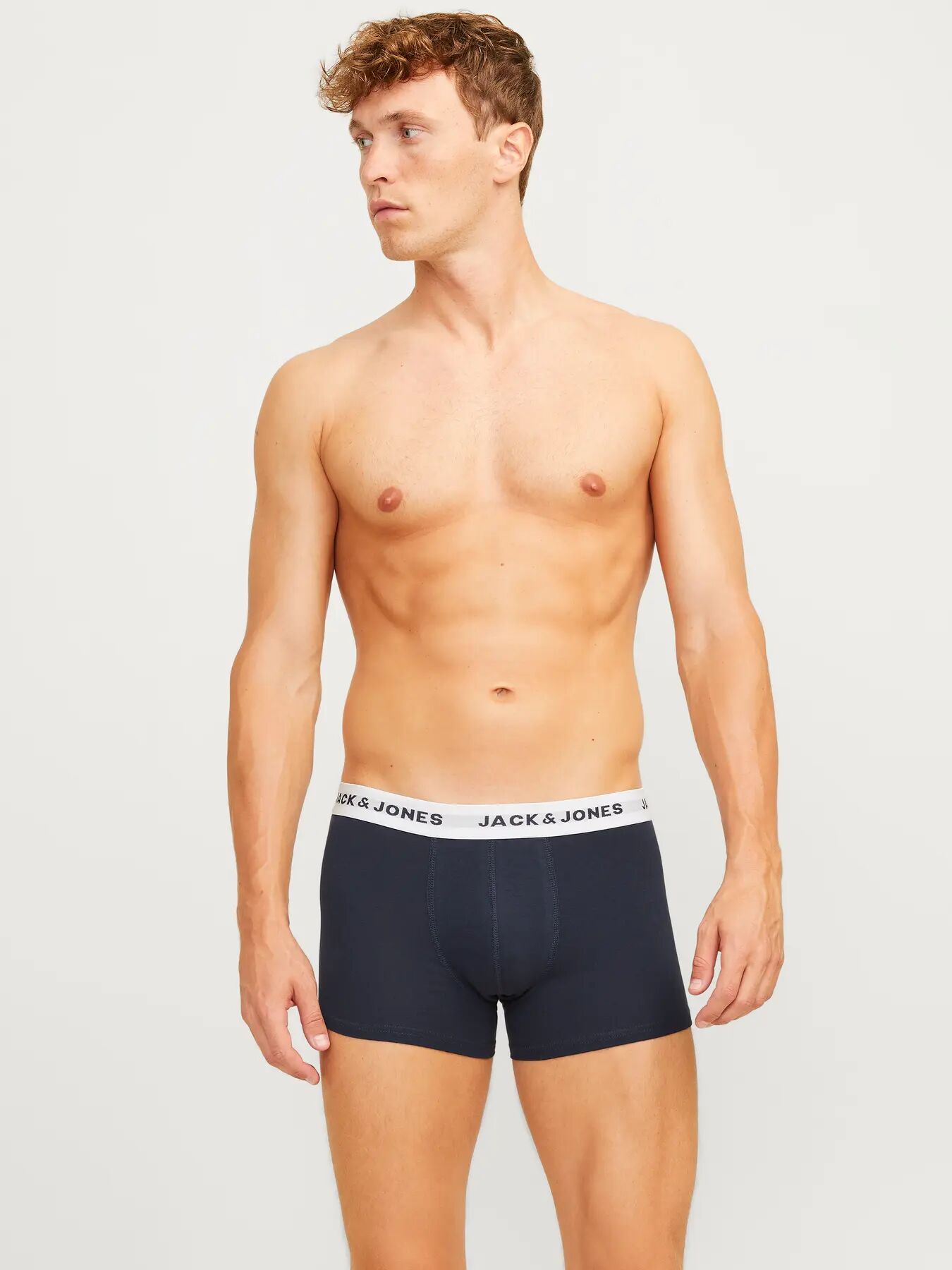 JACK & JONES Jacbasic trunks (7-pack), heren boxers, light grey melange dark grey melange & dark grey melange, navy blazer, navy blazer,