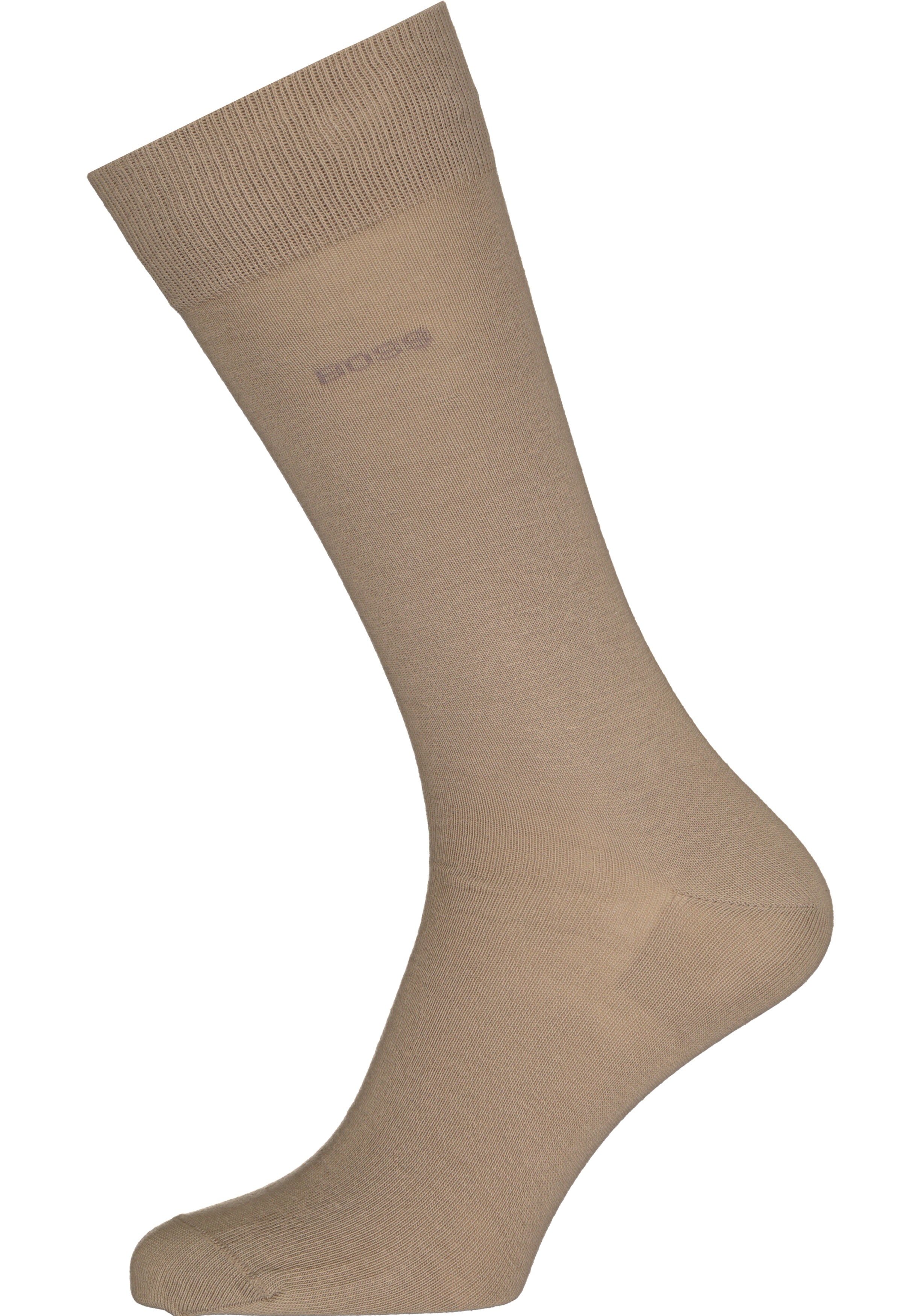 BOSS Cotton Uni (2-pack), herensokken katoen, beige